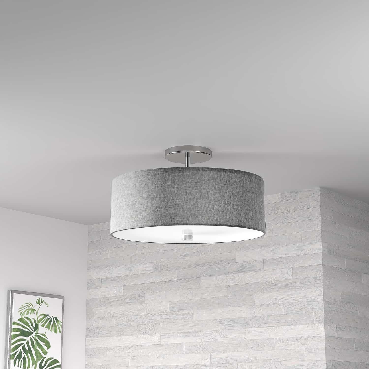 14 Inch 3 Light Semi Flush Mount by Dainolite