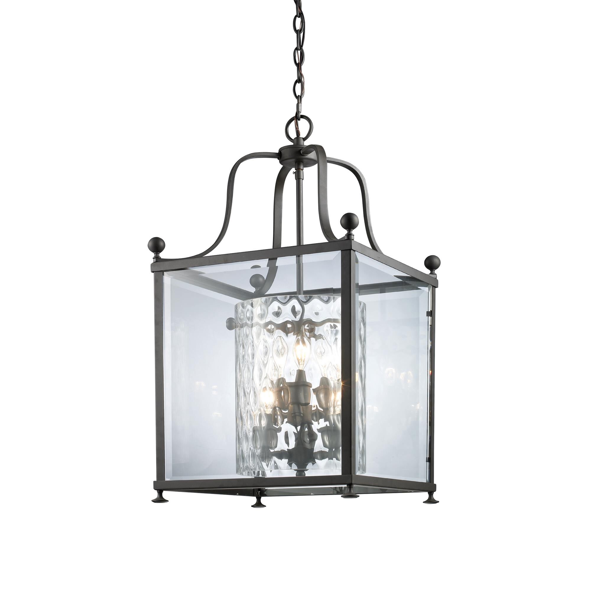 Shown in Bronze finish and Glass shade