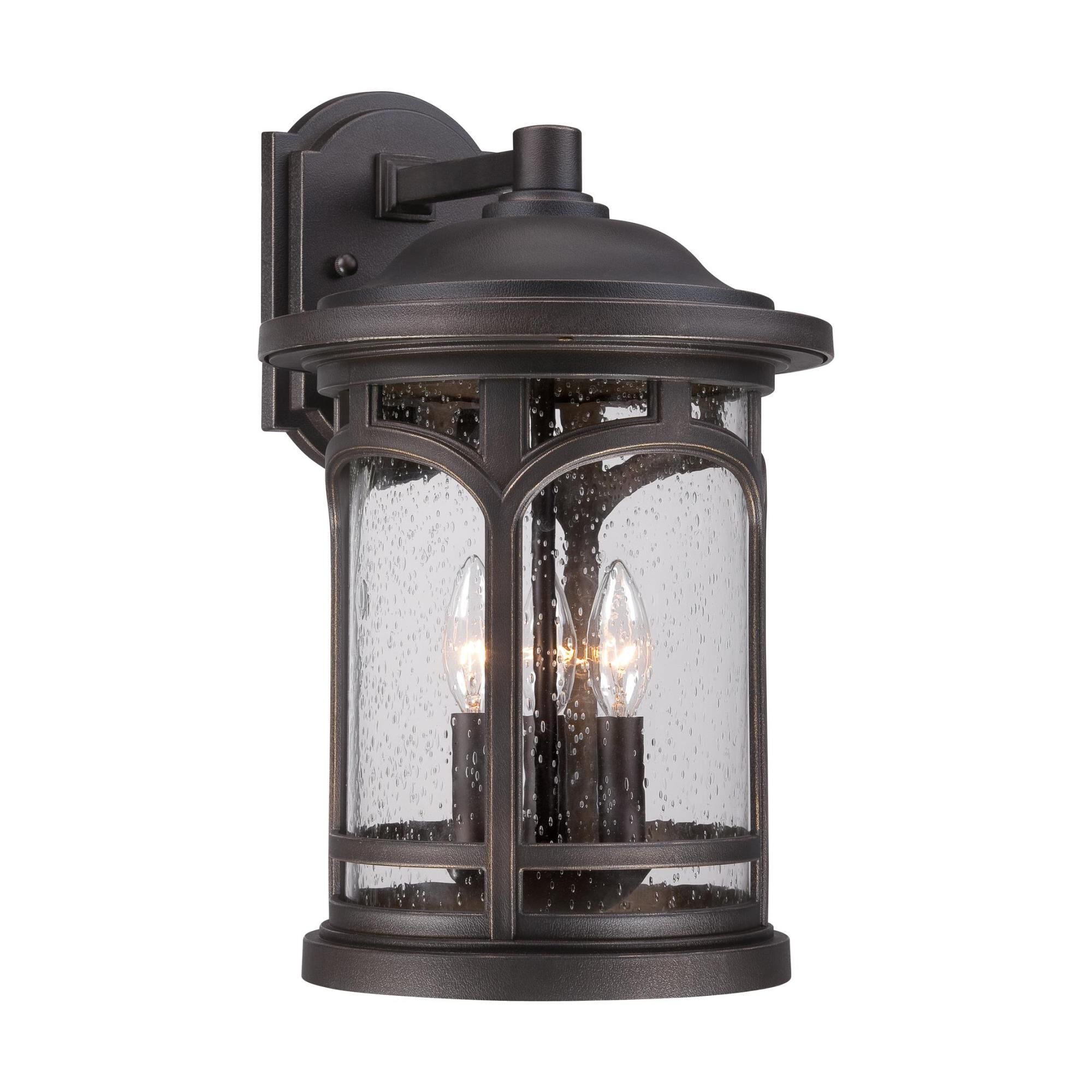 Shown in Palladian Bronze finish and Clear Seedy glass