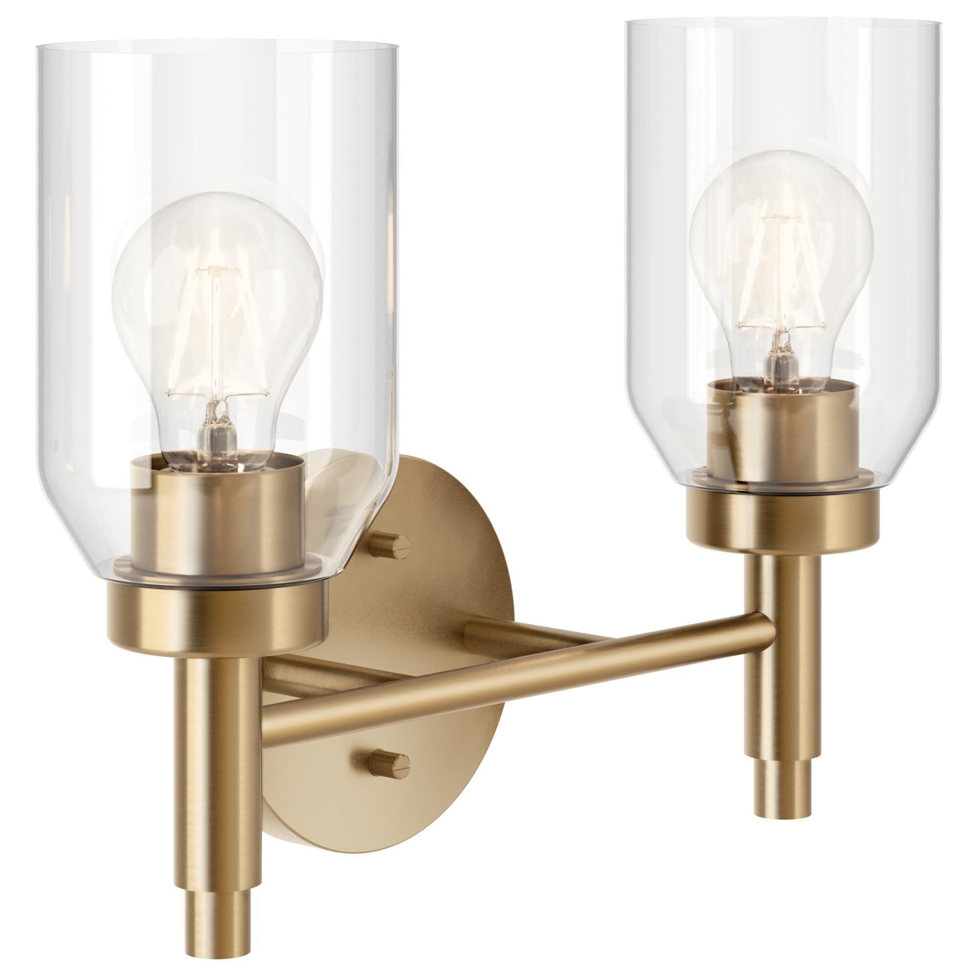 Shown in Champagne Bronze finish and Clear glass
