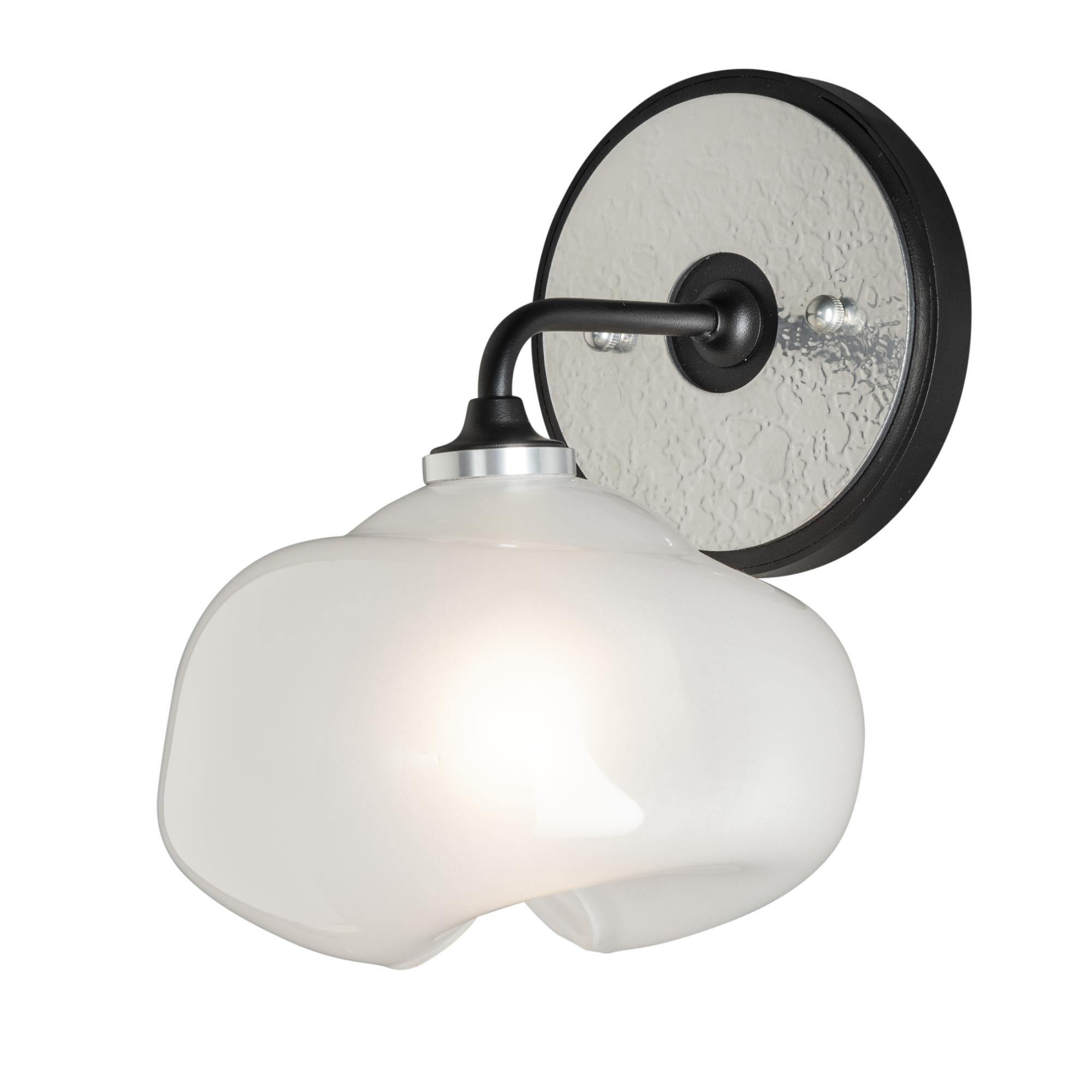 Shown in Black finish and Frosted glass and Sterling (85) accent