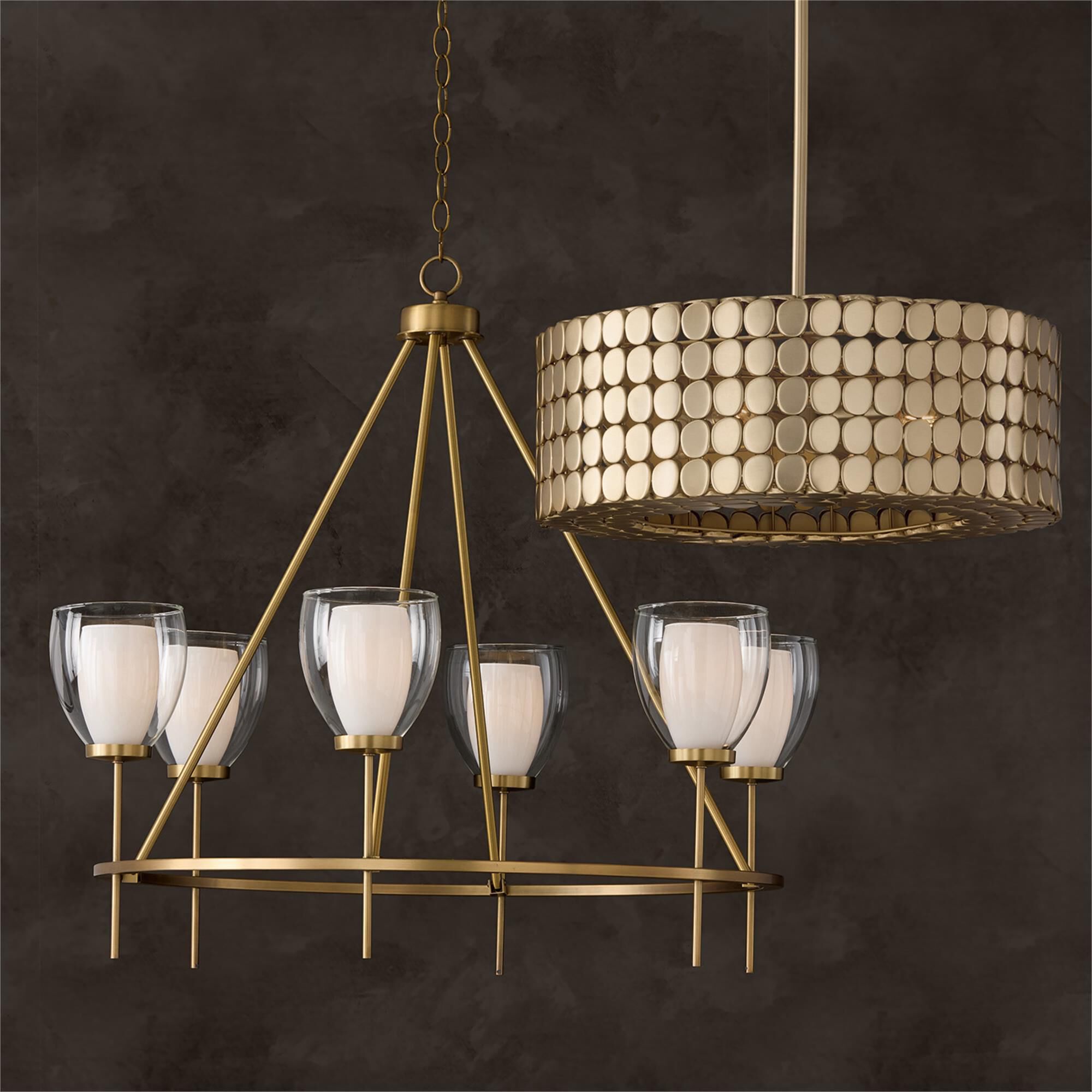 Shown in Champagne Brass finish