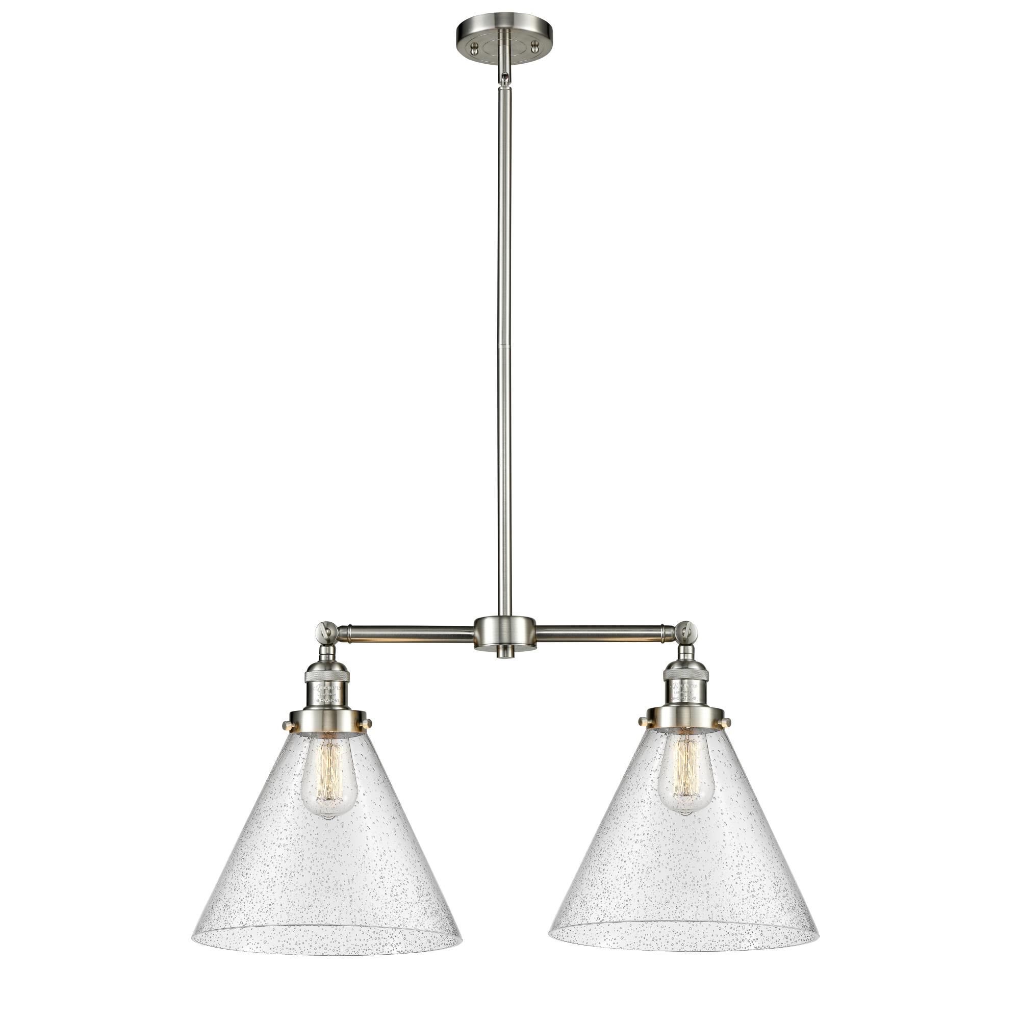 Bruno Marashlian X-Large Cone 21 Inch 2 Light Mini Chandelier by Innovations Lighting