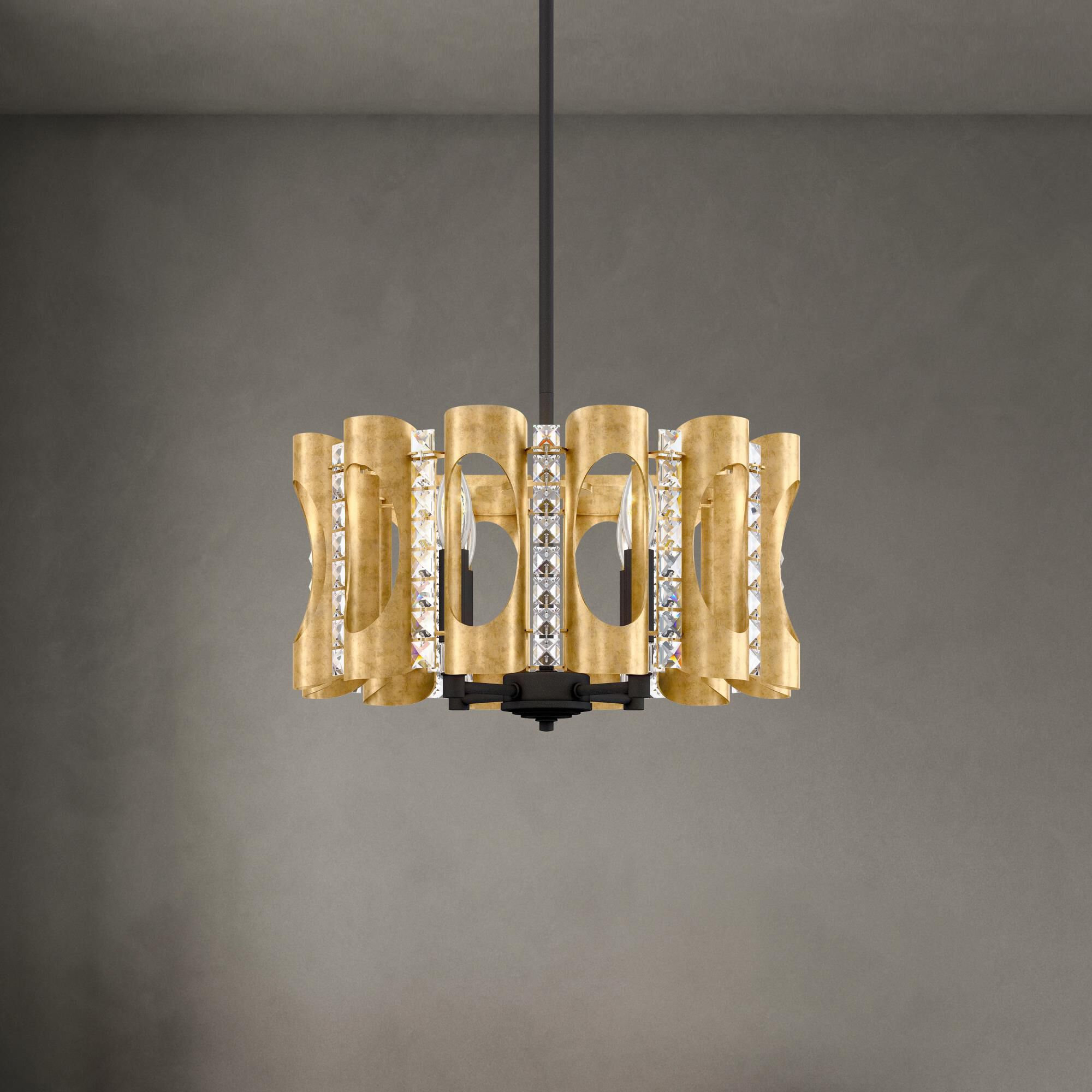 Shown in Heirloom Gold finish and Clear Heritage Cyrstal crystal