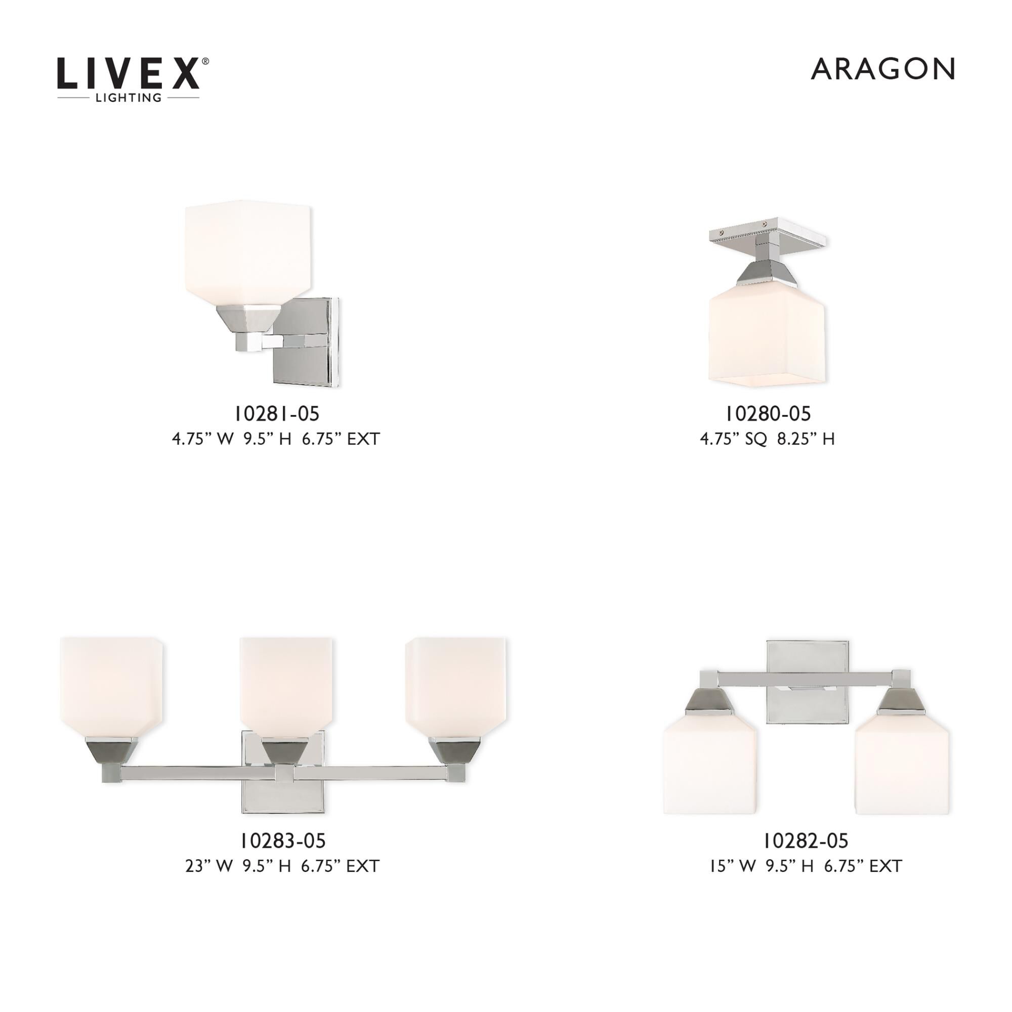 Aragon 15 Inch 2 Light Bath Vanity Light by Livex Lighting