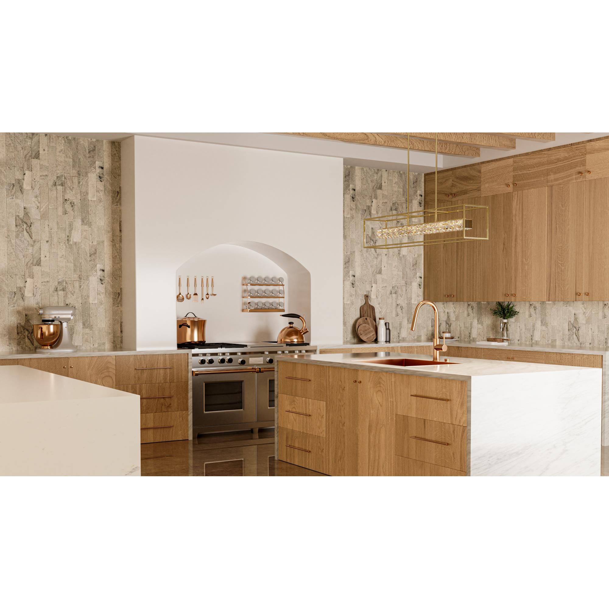 Shown in Soft Gold finish and Clear Crystal glass