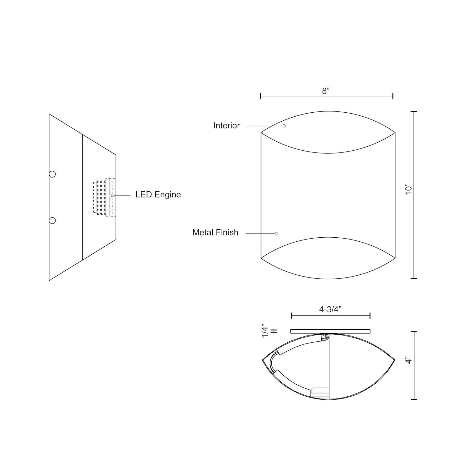 Preston 10 Inch LED Wall Sconce by Kuzco Lighting