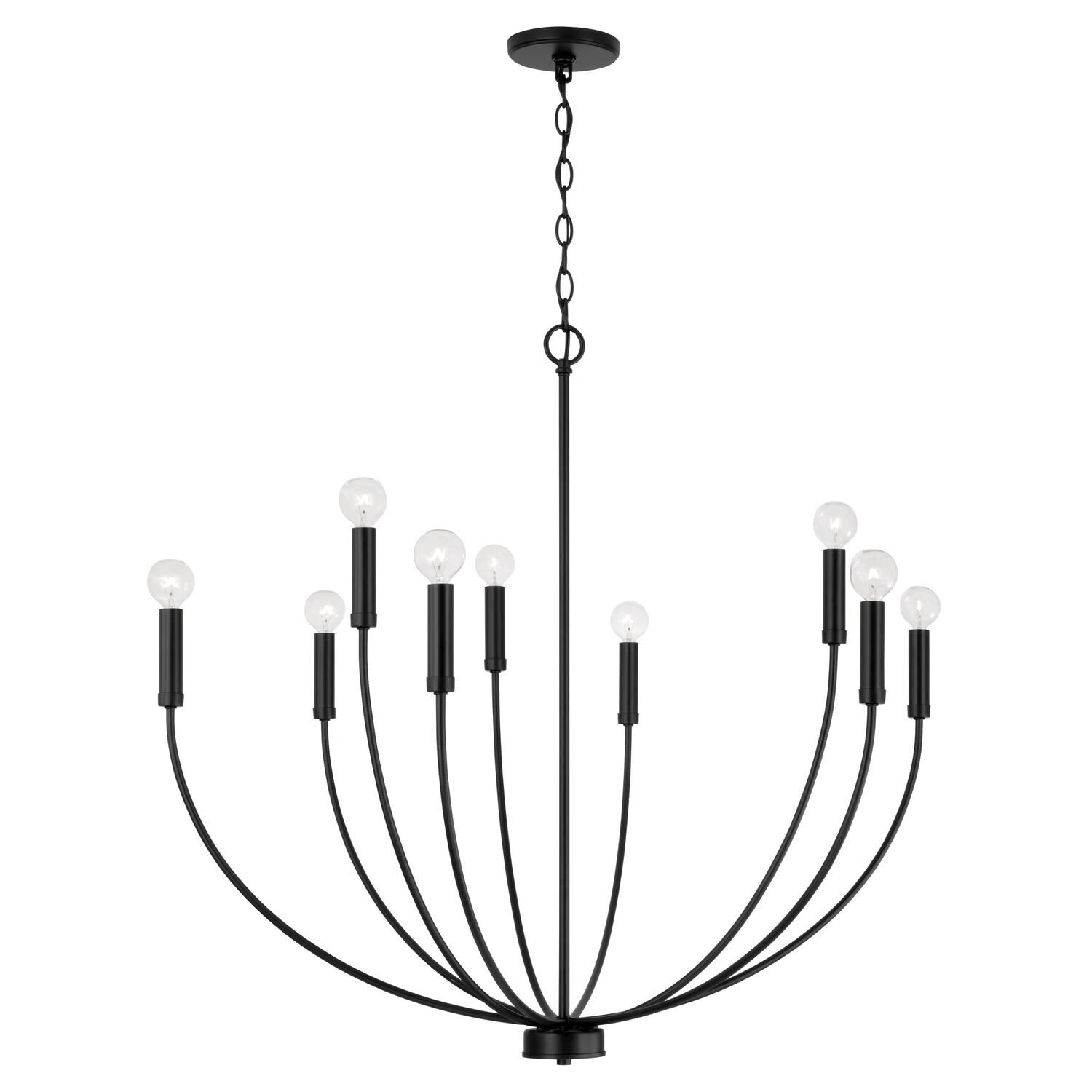 Ansley 35.25 Inch 9 Light Chandelier by Homeplace by Capital Lighting Fixture Company