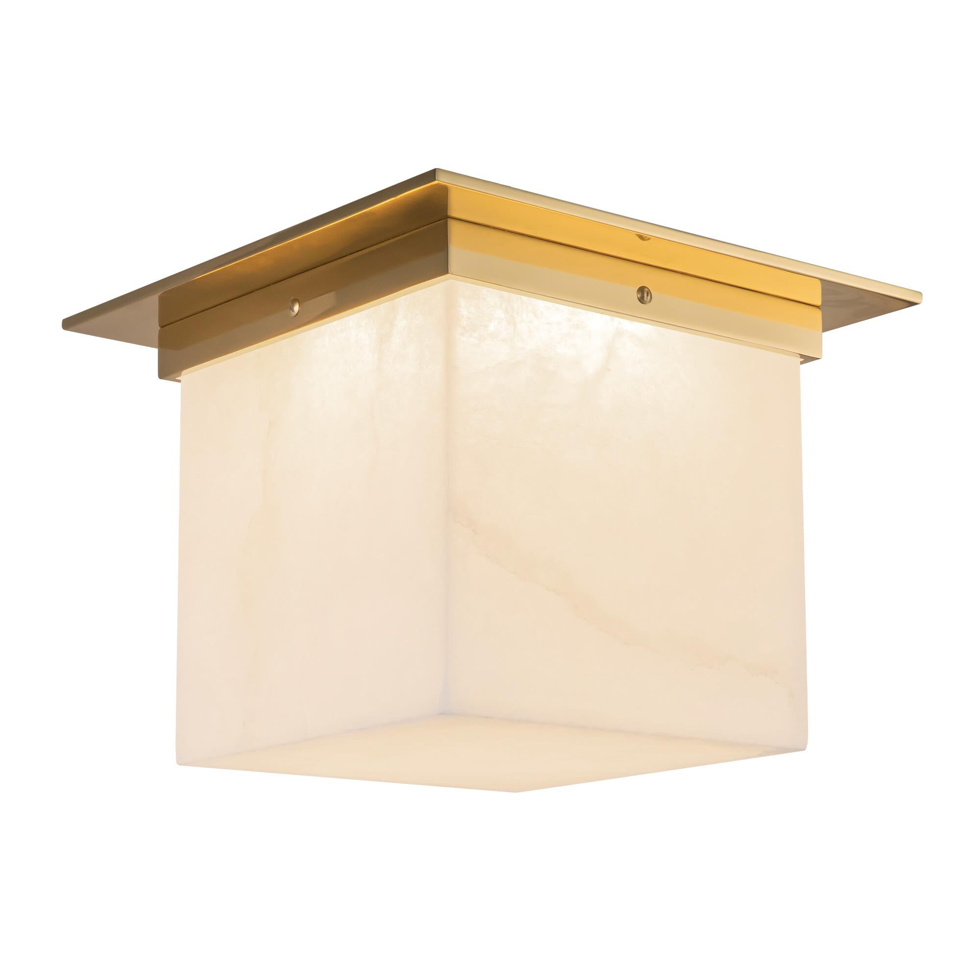Shown in Patina Brass finish and Alabaster glass