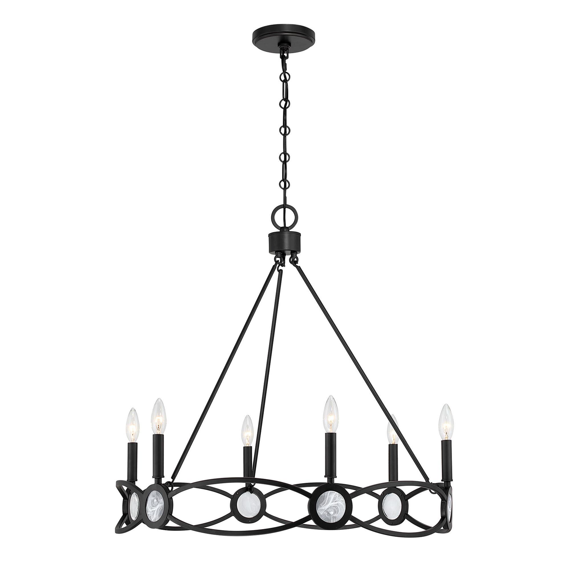 Shown in Matte Black finish and Strie glass