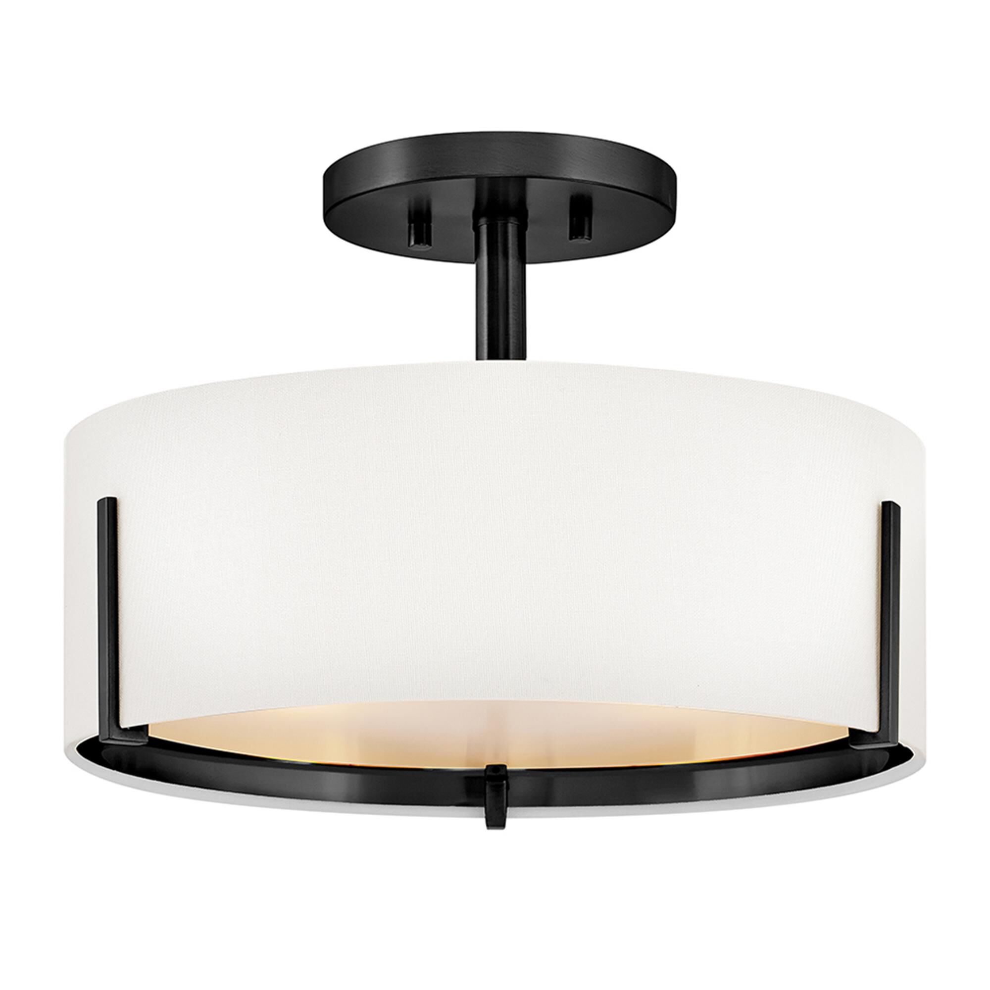 Halle 14 Inch 3 Light Semi Flush Mount,