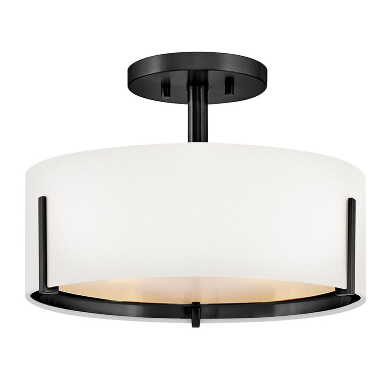 Halle 14 Inch 3 Light Semi Flush Mount by Hinkley