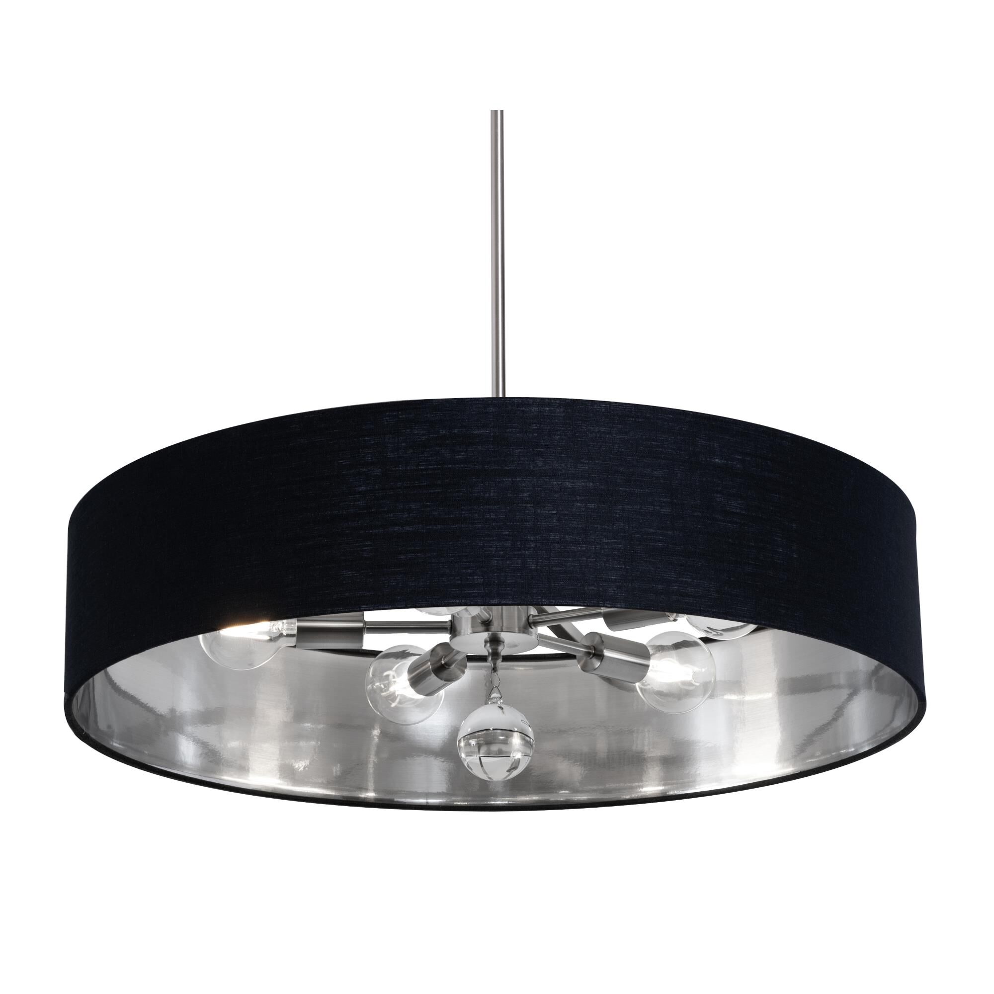 Shown in Satin Nickel, Black, White finish and Black/Silver shade