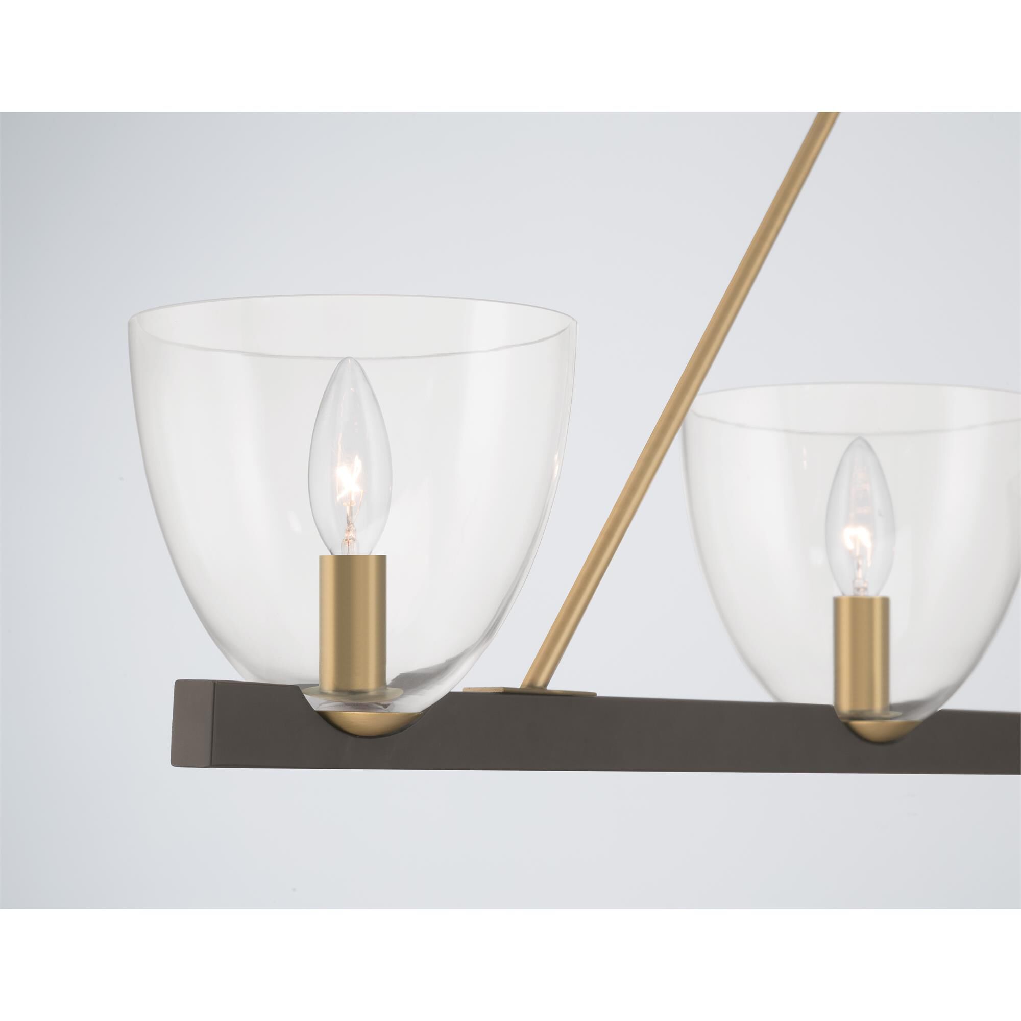 Shown in Dark Bronze finish and Clear glass