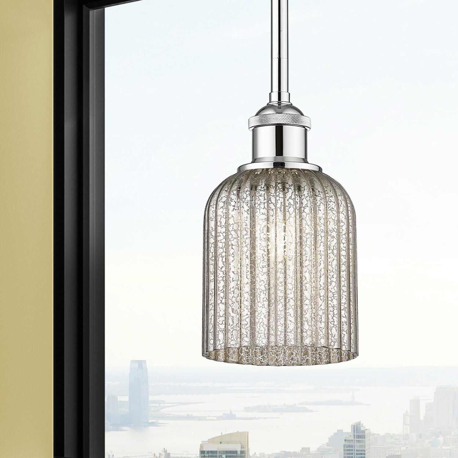 Shown in Polished Chrome finish and Mercury glass