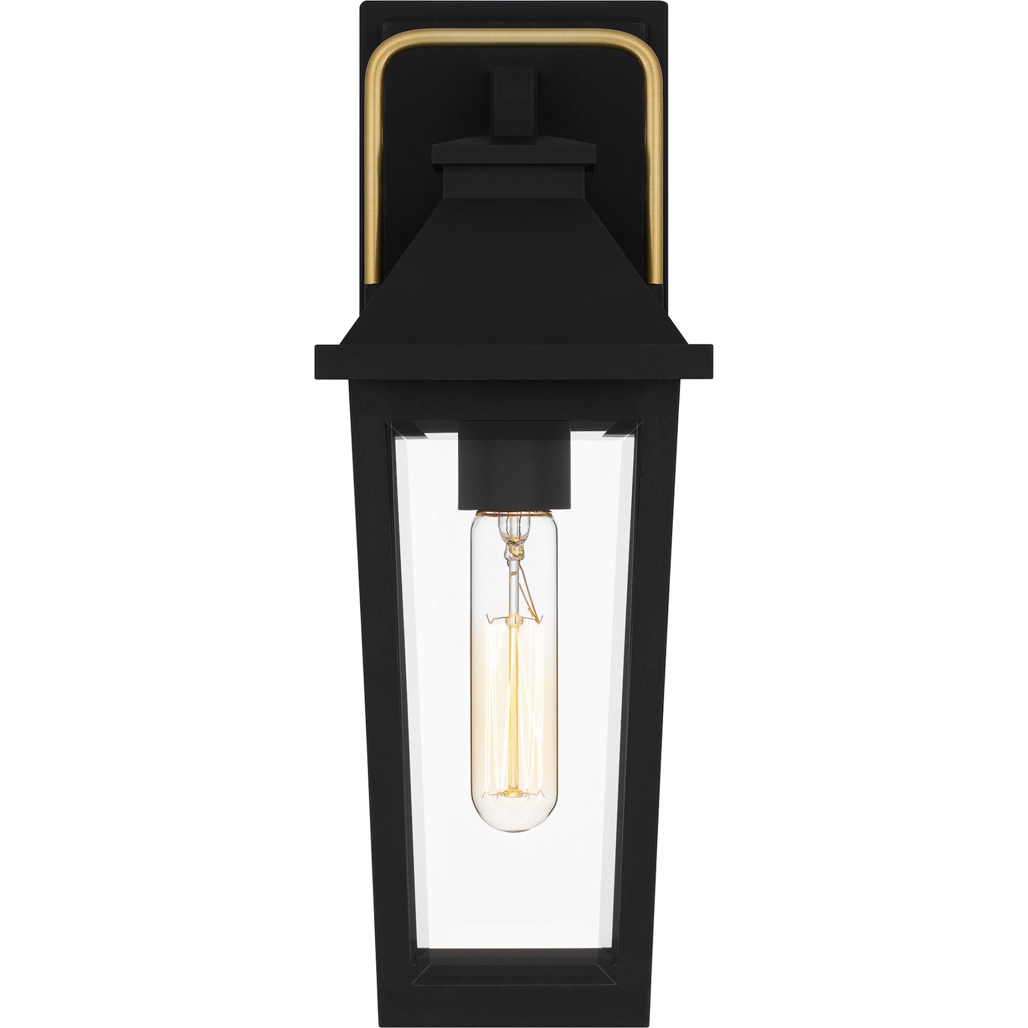 Shown in Matte Black finish and Clear Beveled glass