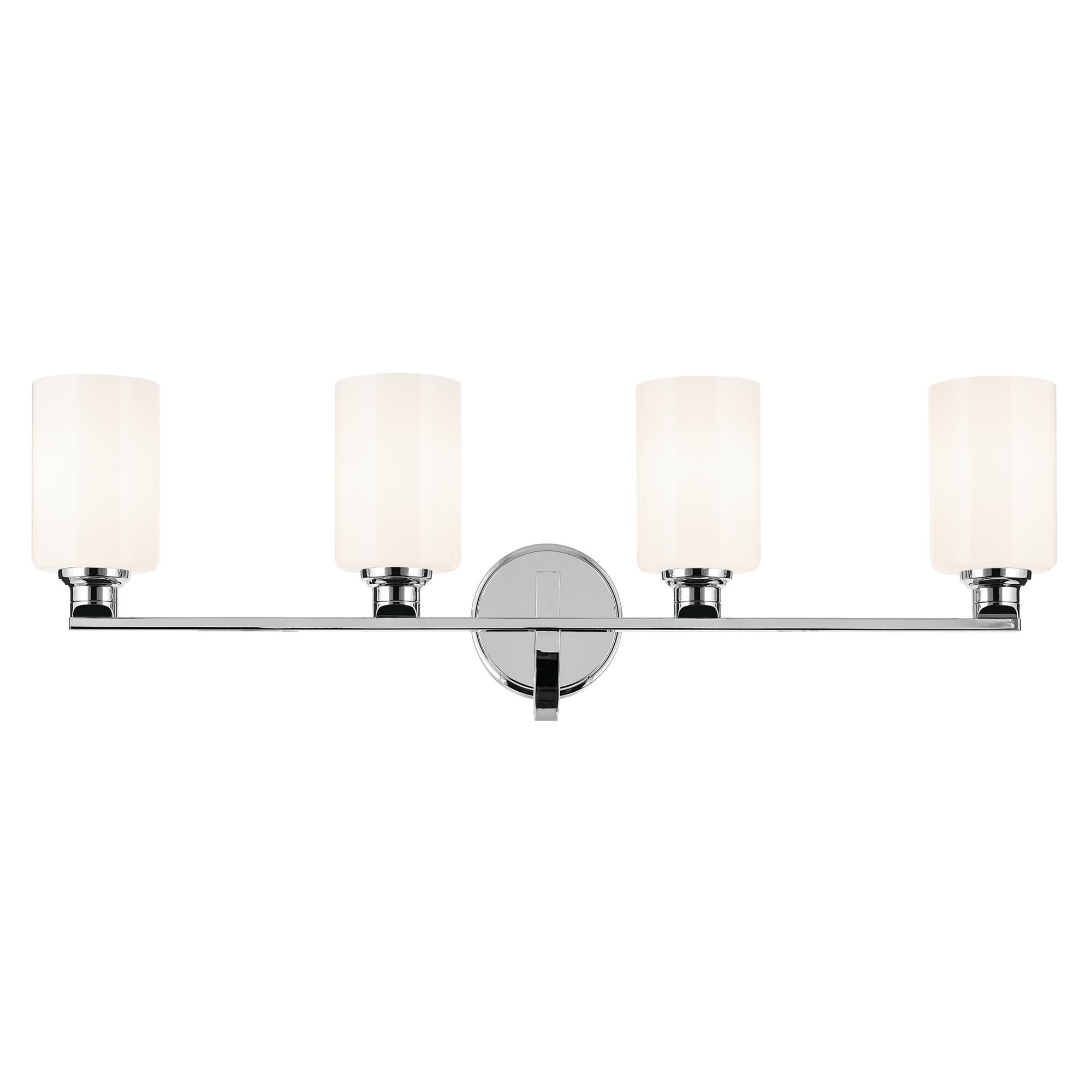 Shown in Chrome finish and Opal glass
