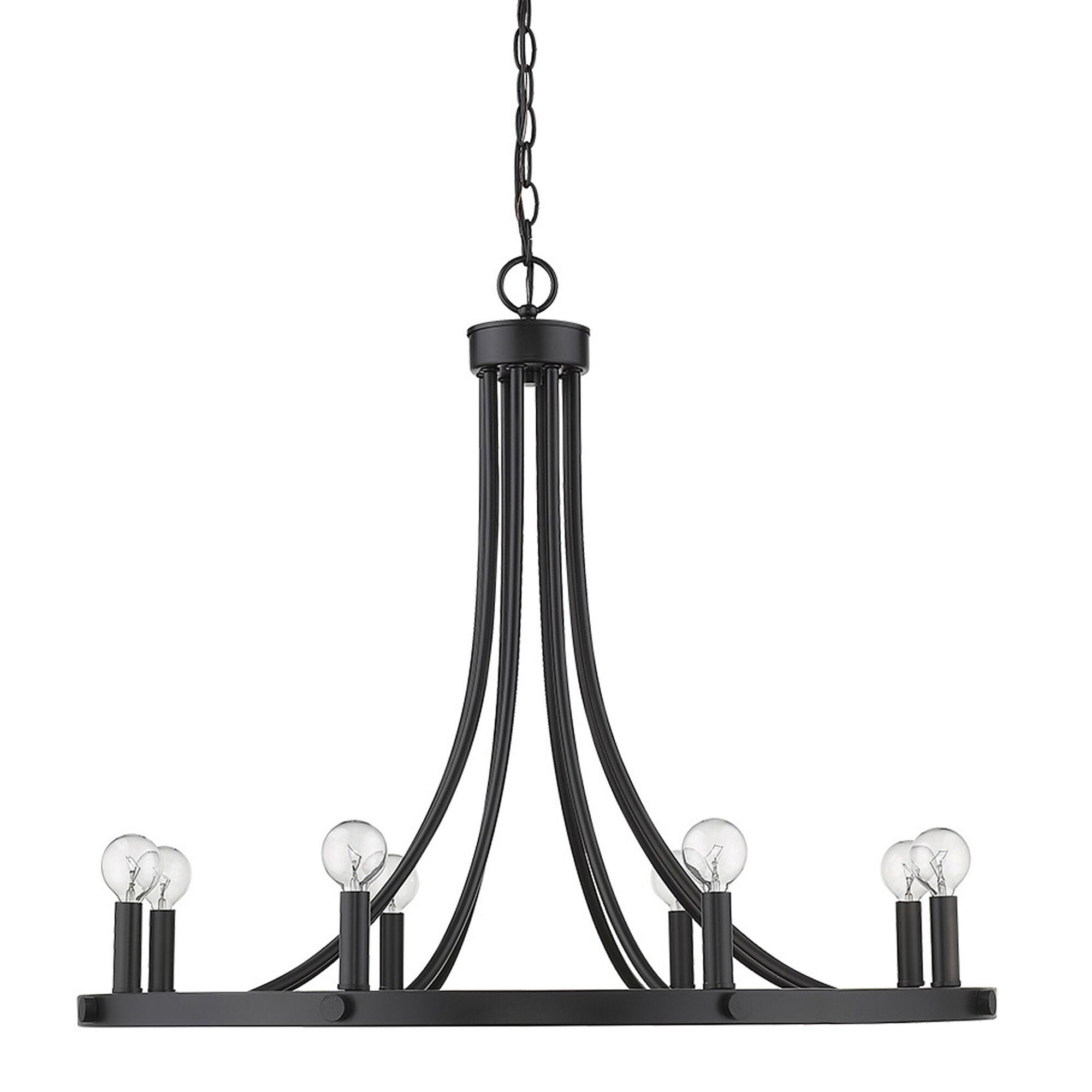 Shown in Matte Black finish and -- glass and -- shade
