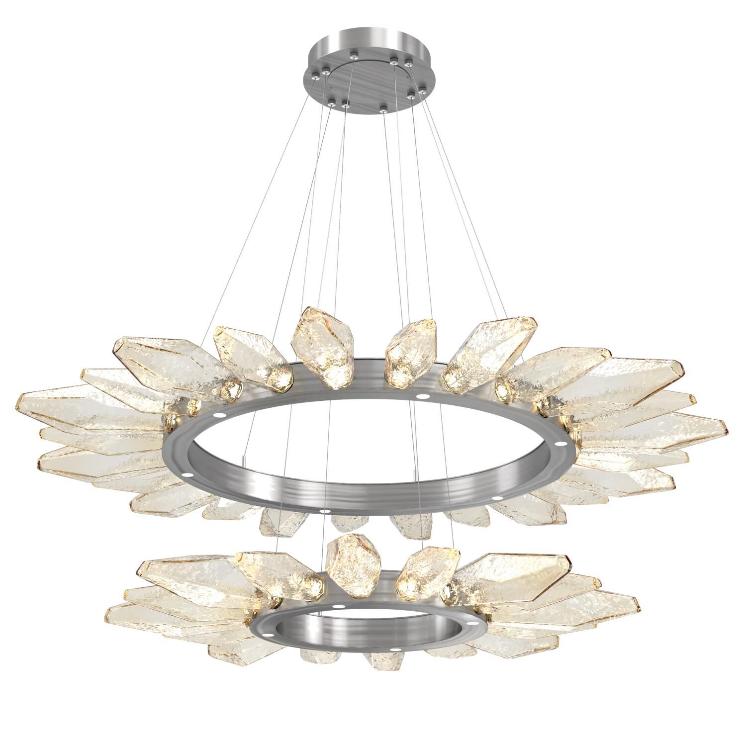 Rock Crystal 56 Inch 50 Light LED Chandelier by Hammerton Studio