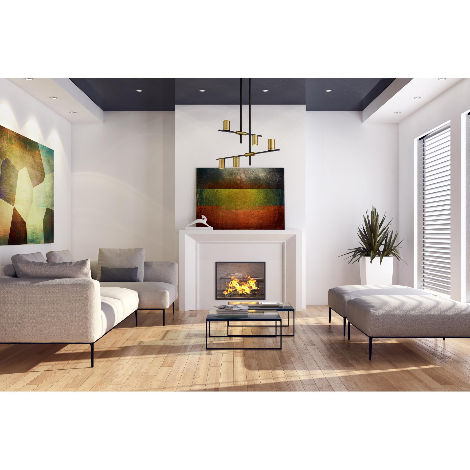 Calumet 30 Inch 5 Light Linear Suspension Light by Z-Lite