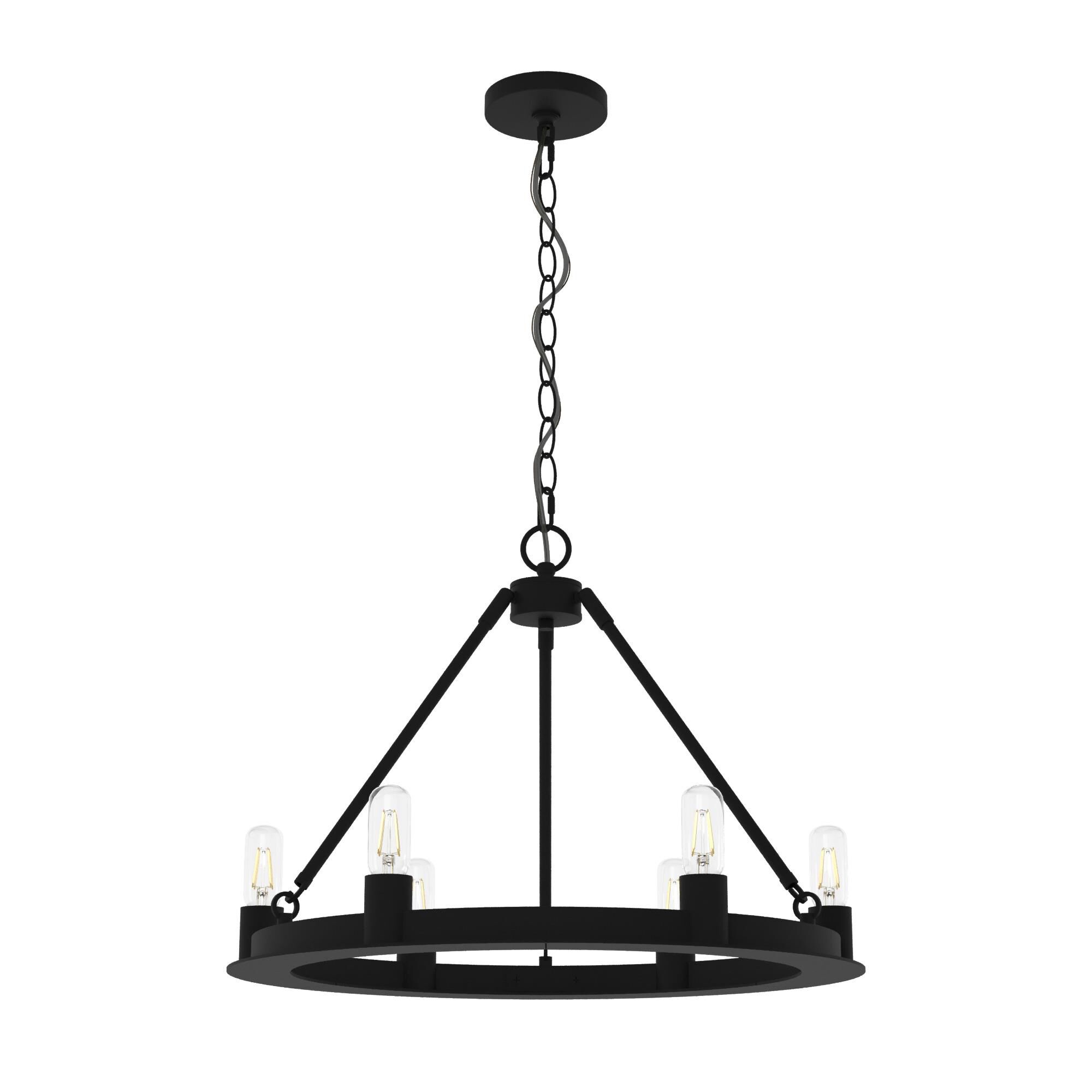 Saddlewood 24 Inch 6 Light Chandelier by Hunter Fan