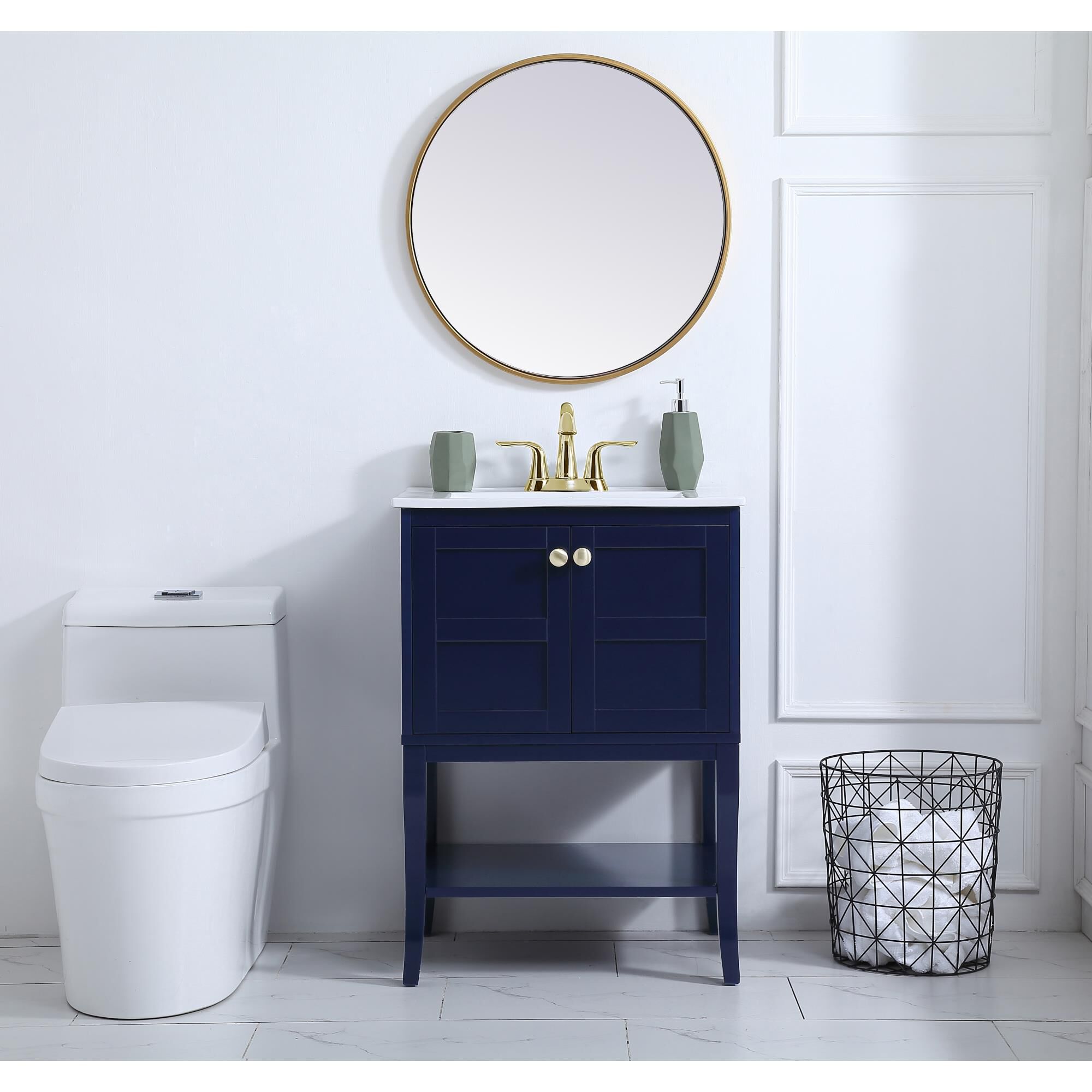 Shown in Blue And Gold With White finish