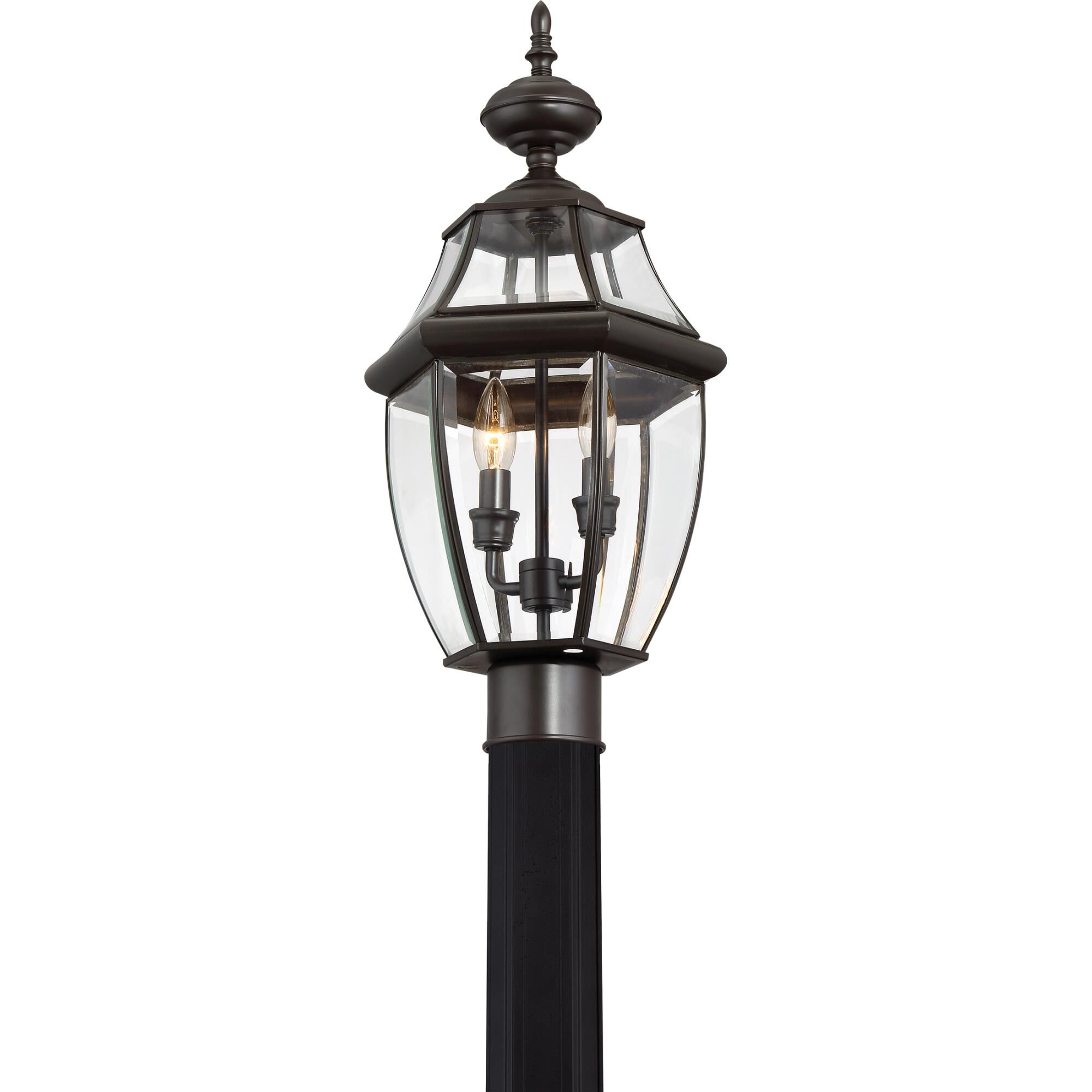 Shown in Medici Bronze finish and Clear Beveled glass