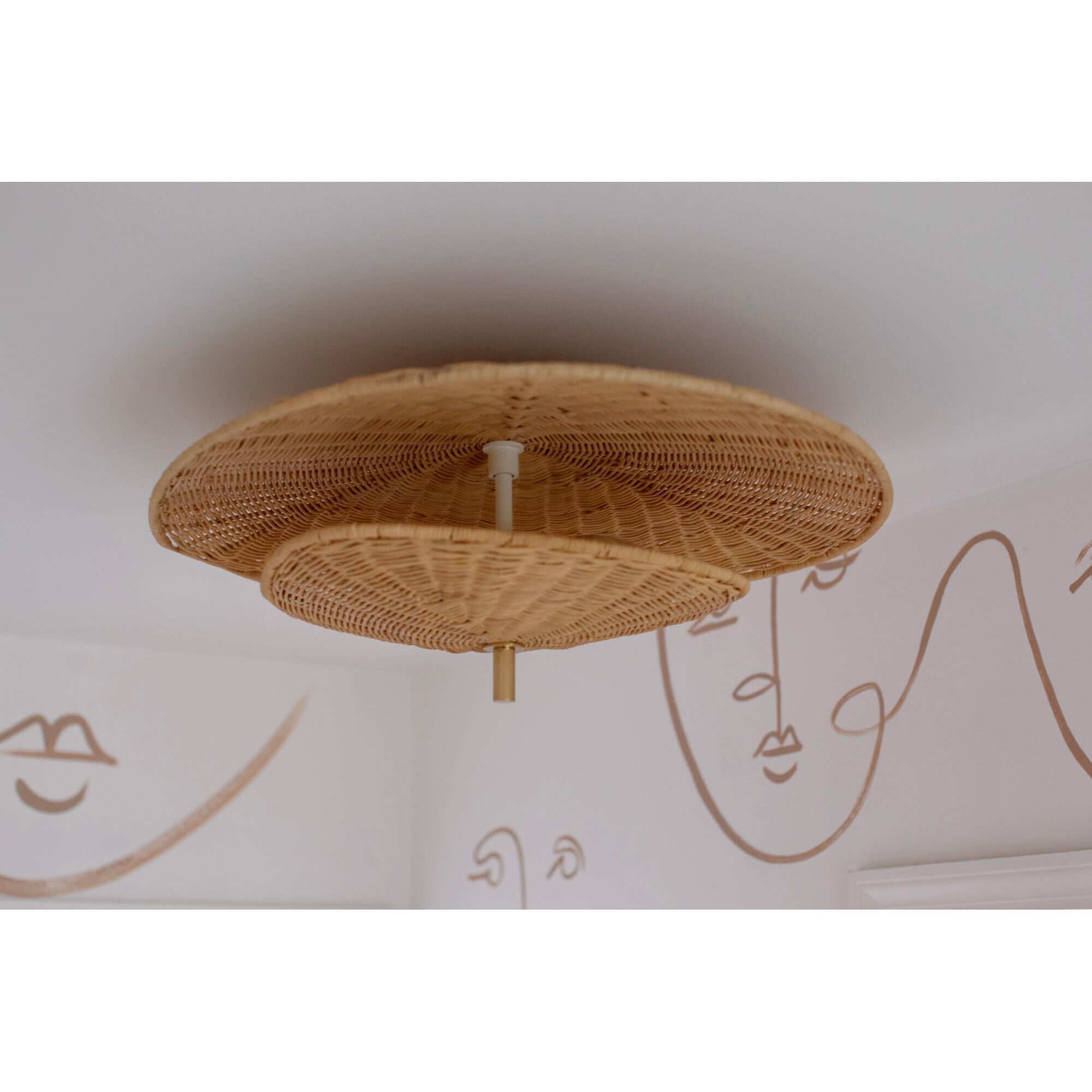 Megan Molten Marigold 24 Inch 3 Light Semi Flush Mount by Mitzi