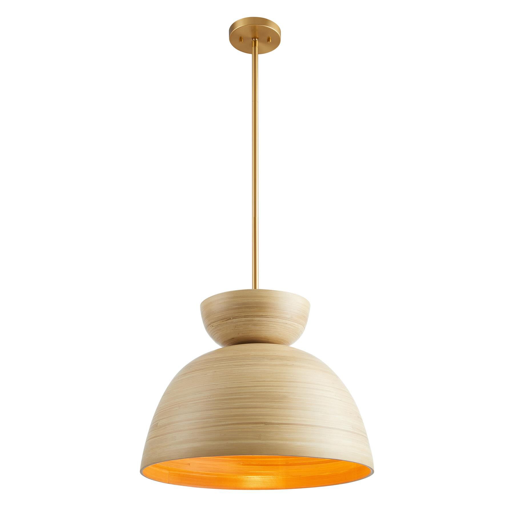 Shown in Natural Bamboo finish and Natural Bamboo shade