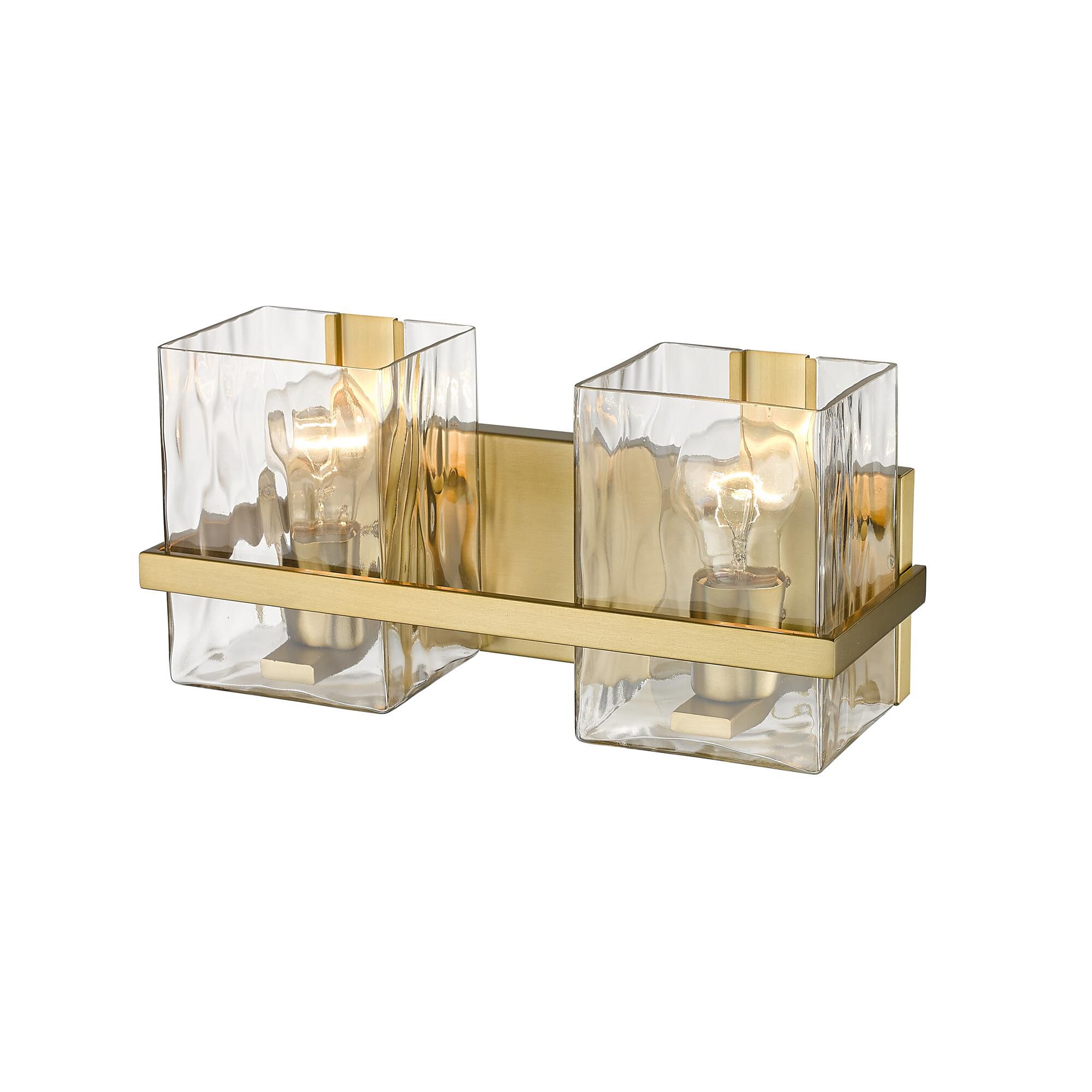 Shown in Modern Gold finish and Glass shade