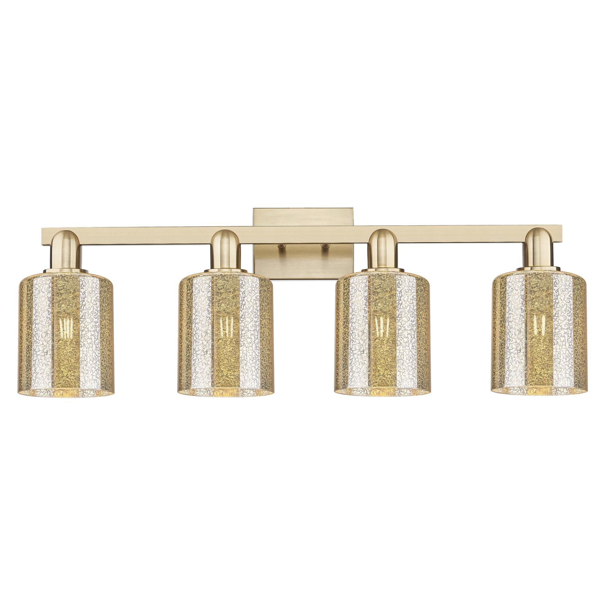 Shown in Champagne Bronze finish and Mercury glass