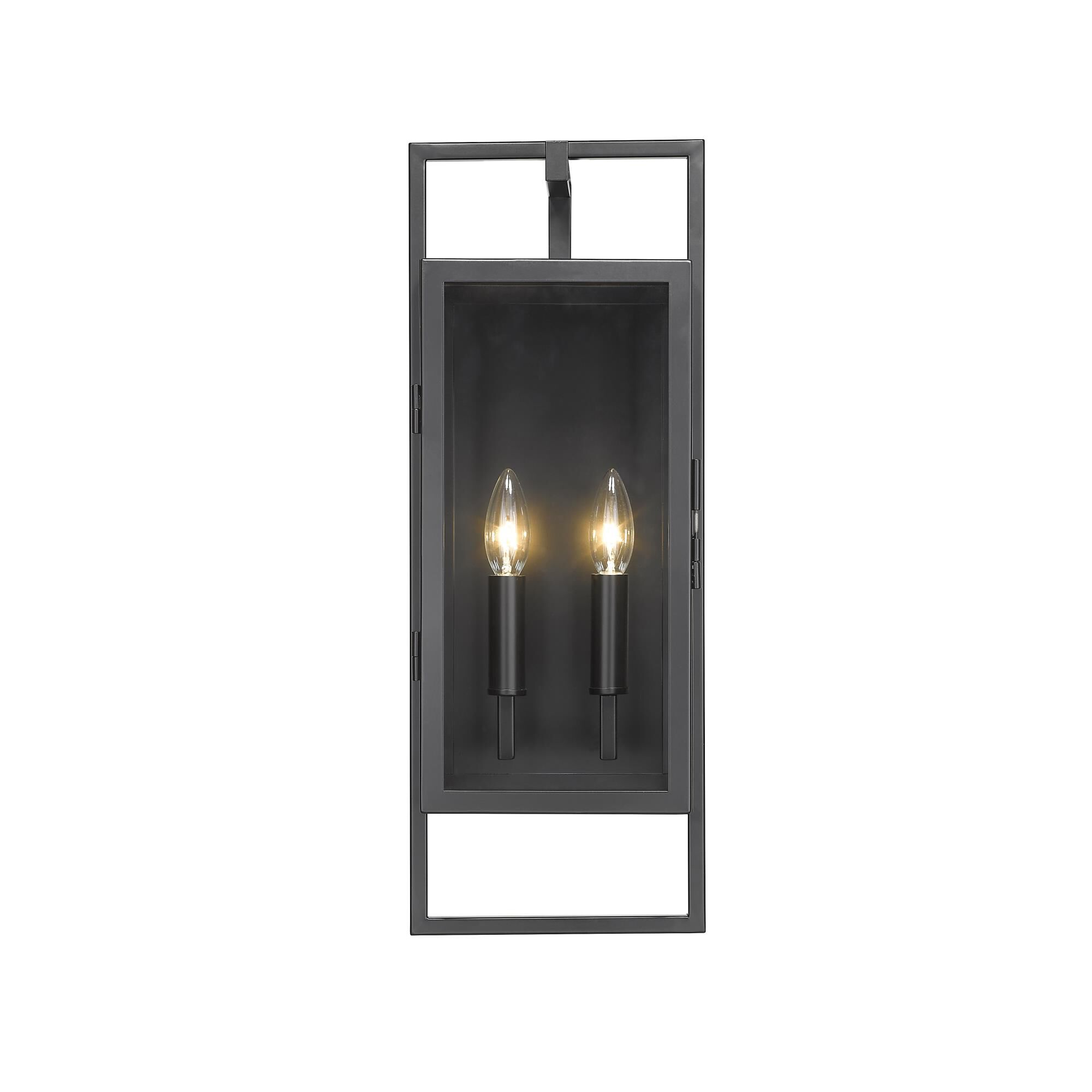 Shown in Black finish and Glass shade
