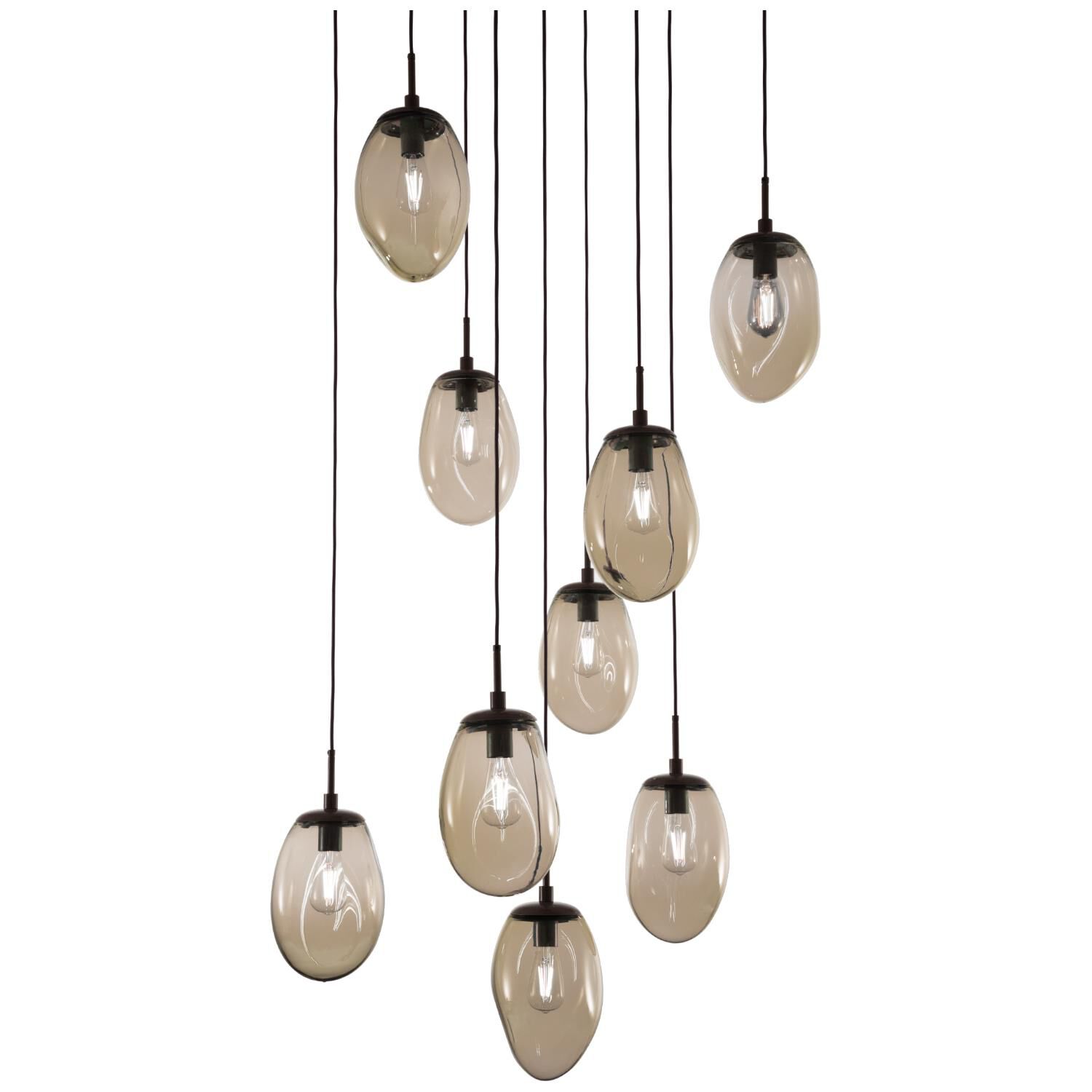 Shown in Flat Bronze finish and Blown Bronze glass