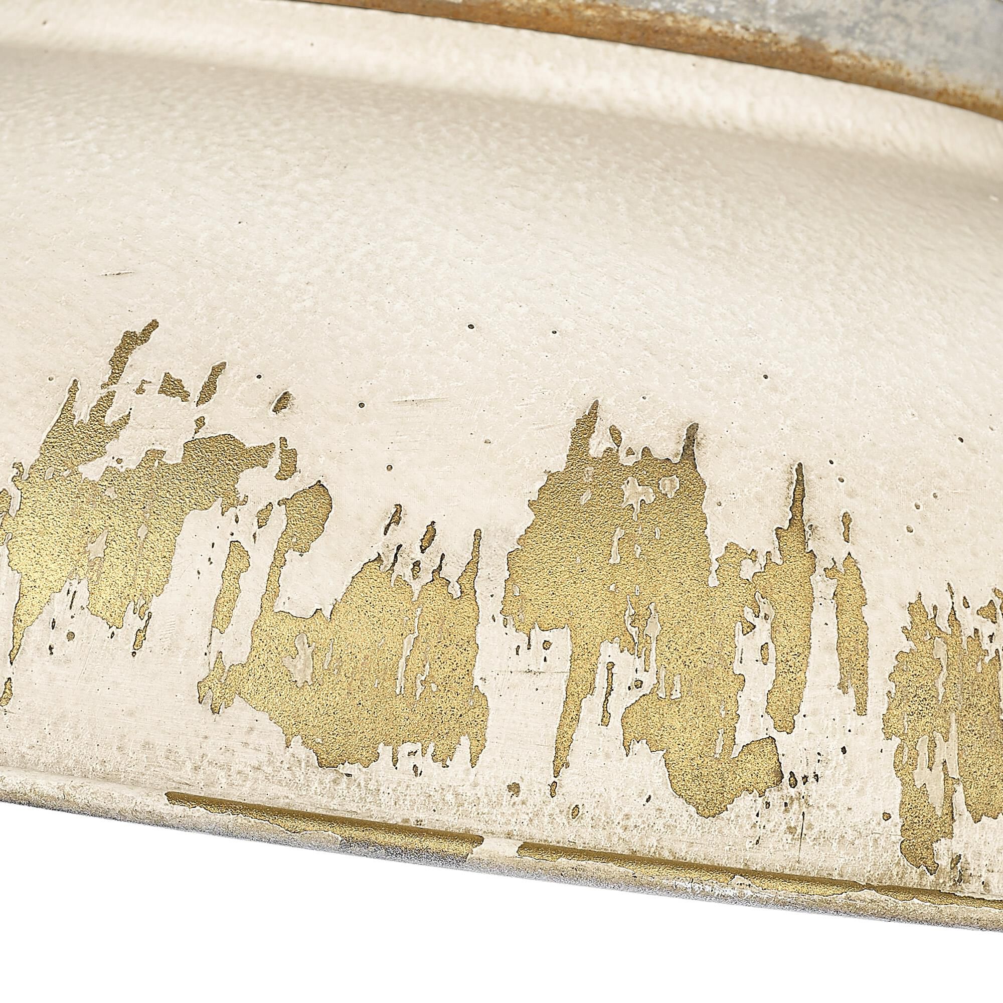 Shown in Aged Galvanized Steel finish and Antique Ivory shade