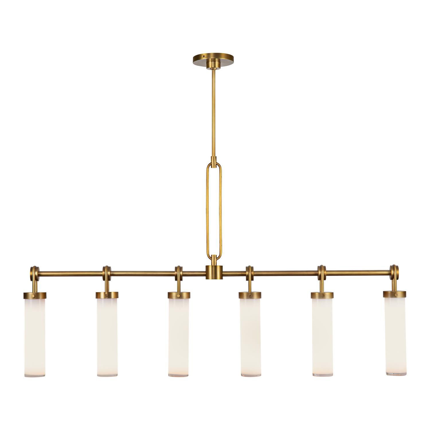 Alan Pepin Wynwood 52 Inch 6 Light Linear Suspension Light by Alora Lighting