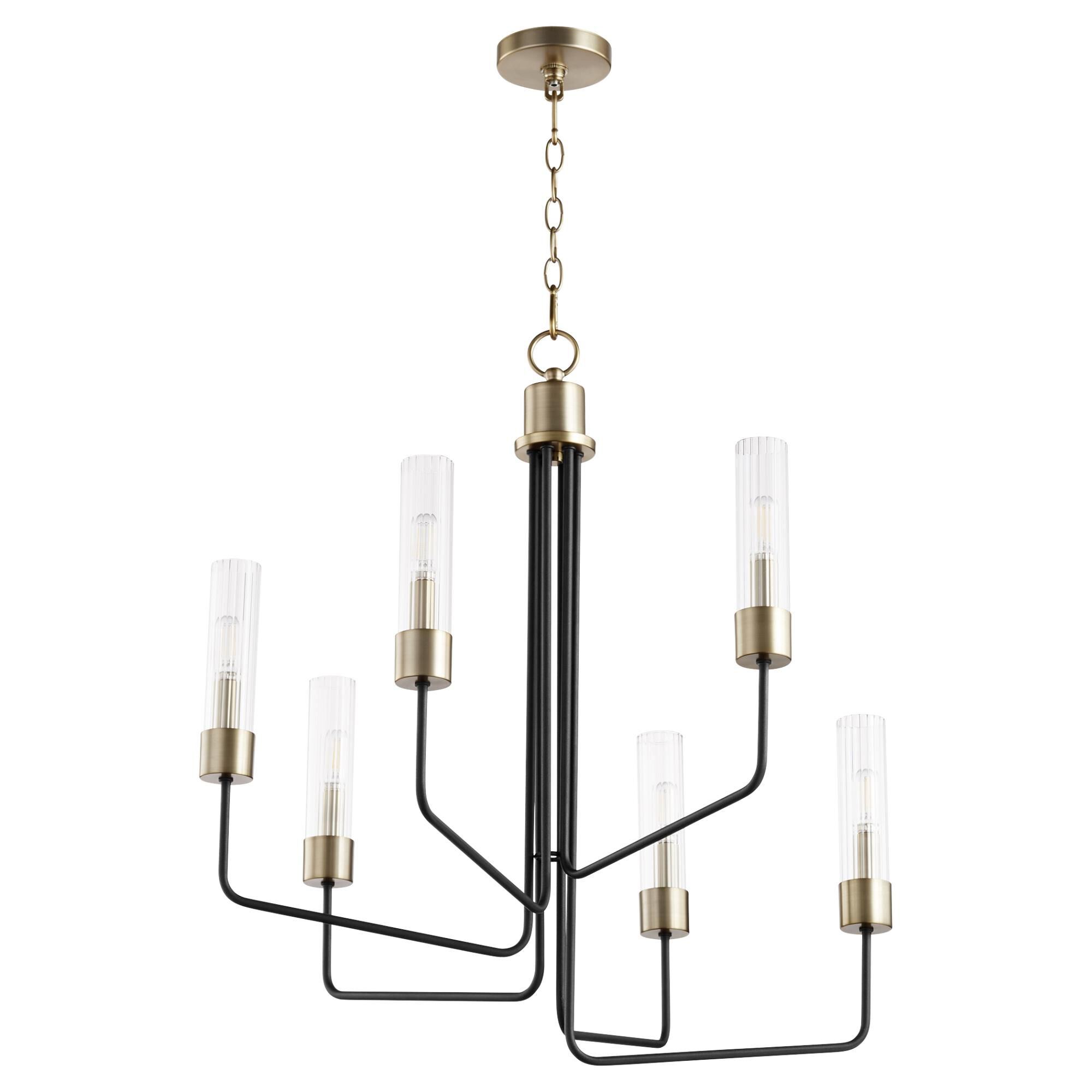 Helix 27 Inch 6 Light Chandelier by Quorum International