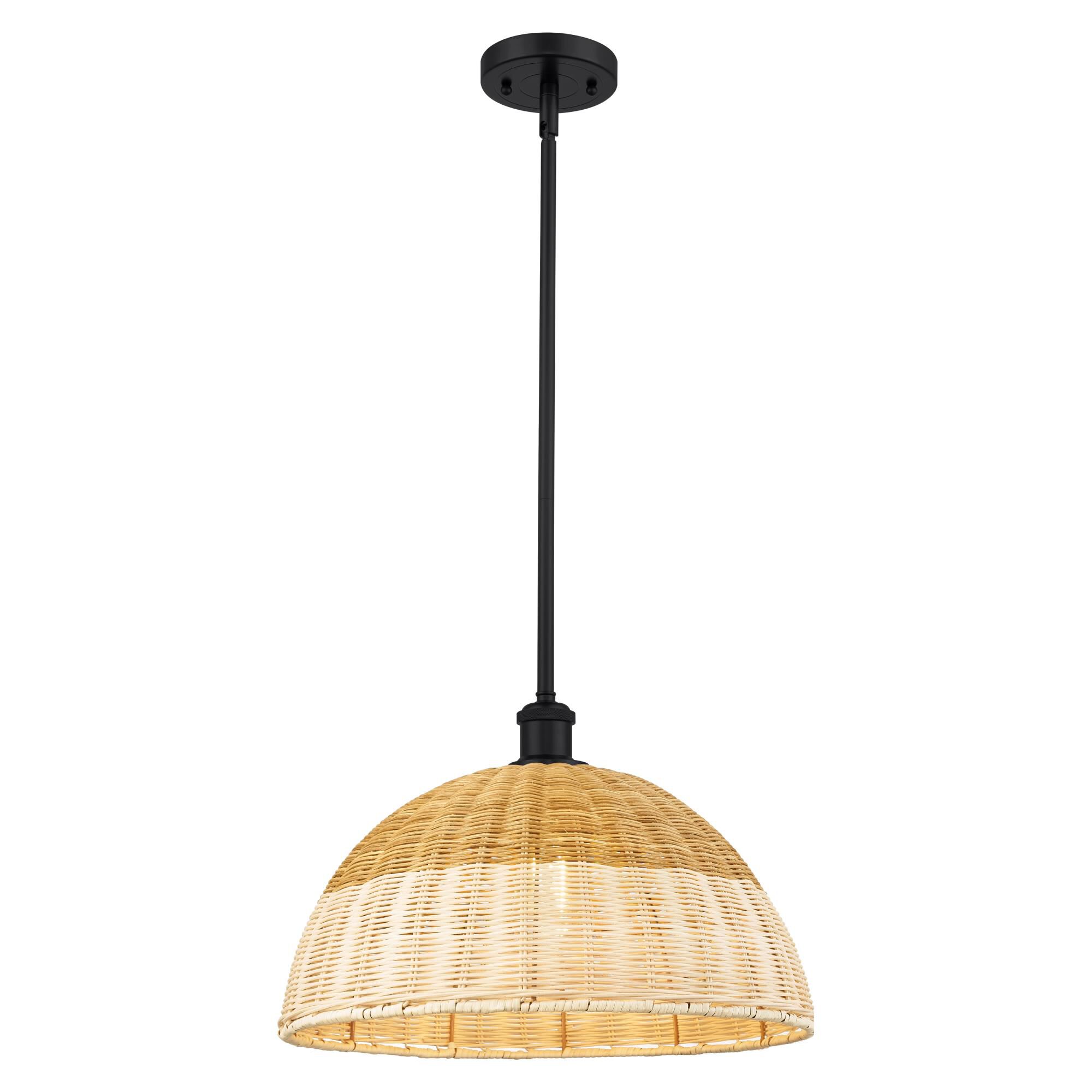 Shown in Matte Black finish and Natural shade