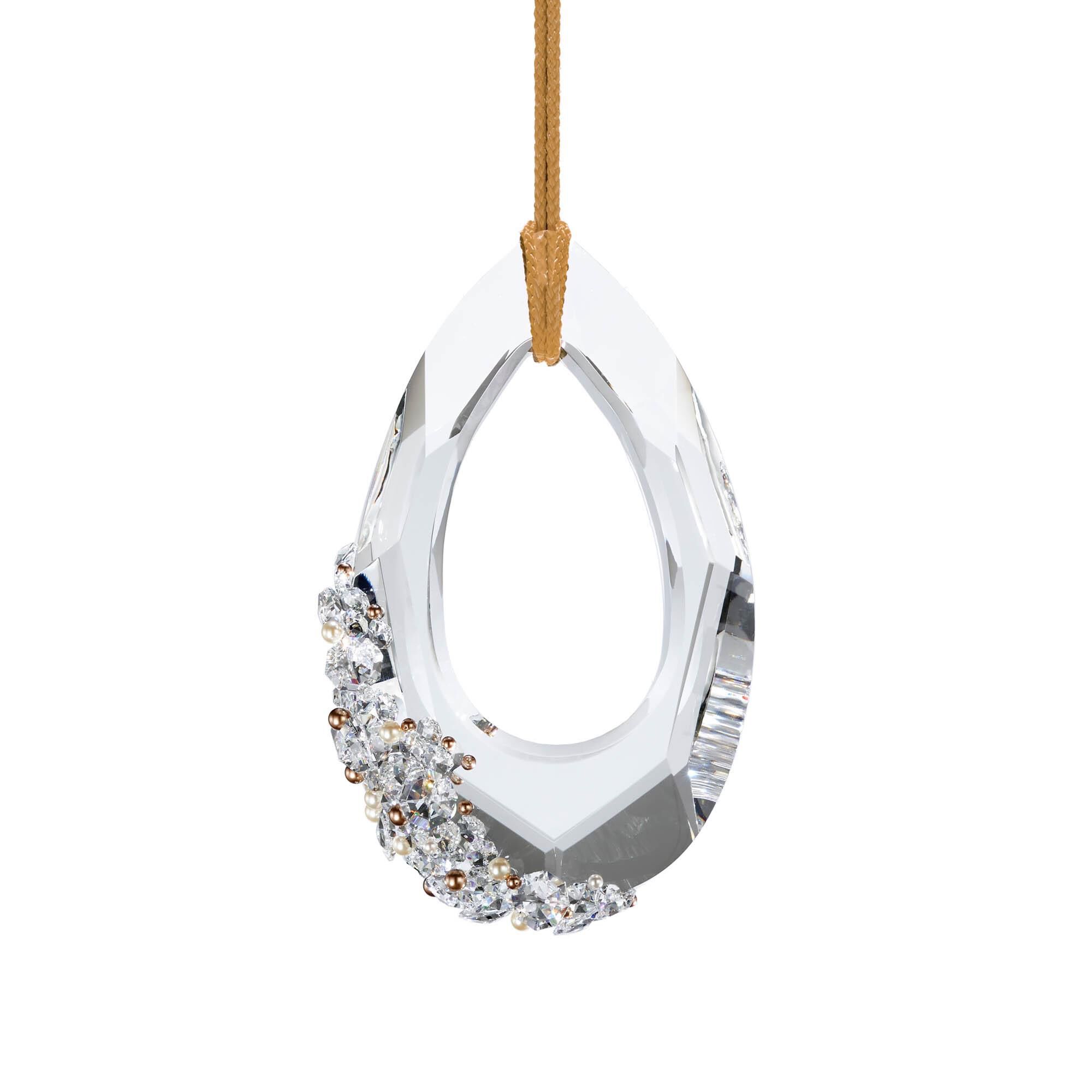 Shown in Polished Chrome With Gold Rope finish and Radiance crystal and Crystal glass