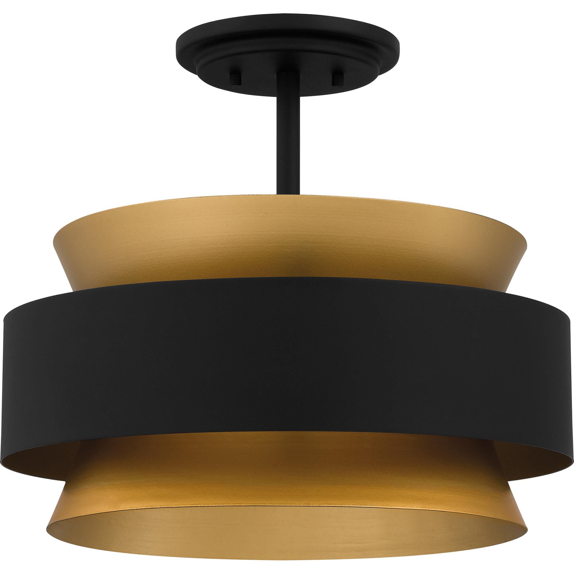 Hagley 15 Inch 3 Light Semi Flush Mount by Quoizel