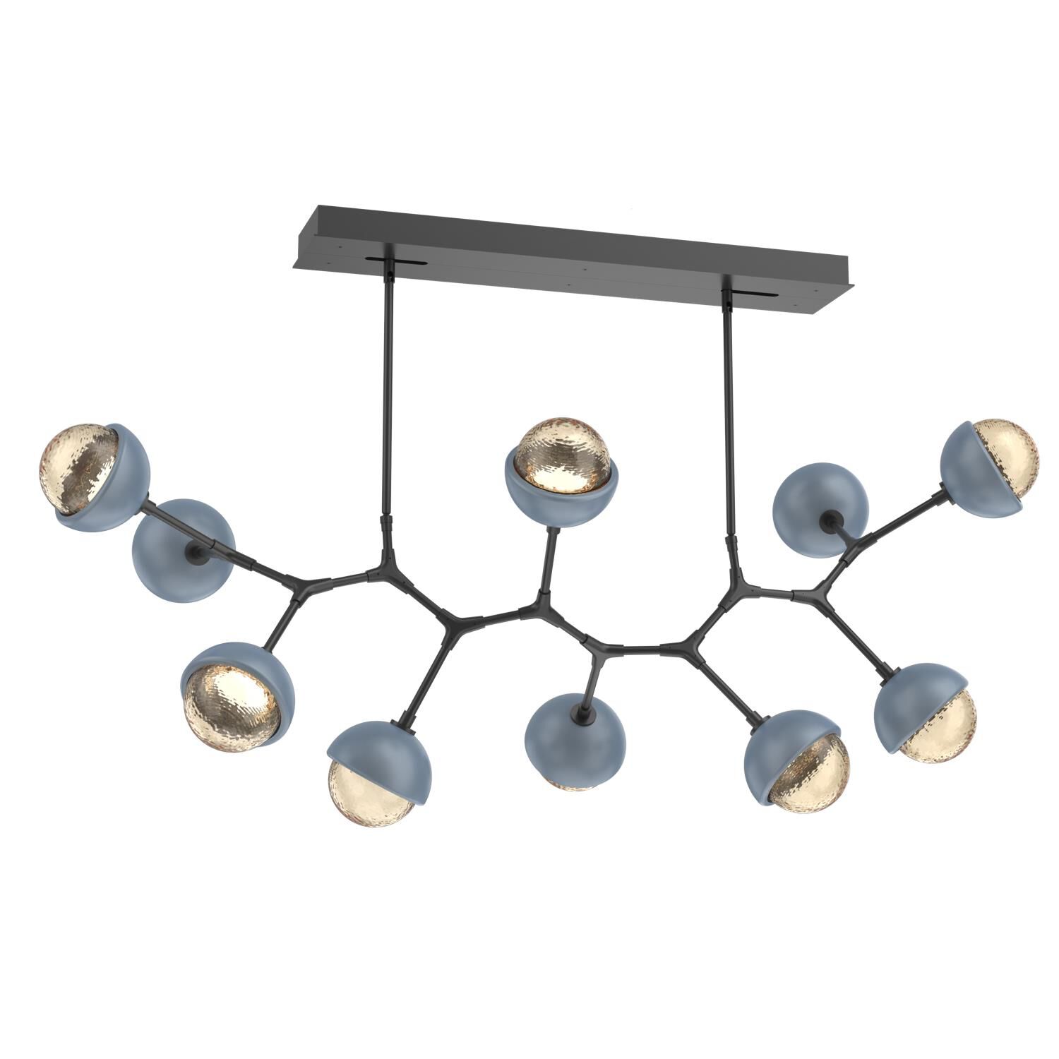 Levi Wilson Cabochon 56 Inch Linear Suspension Light by Hammerton Studio