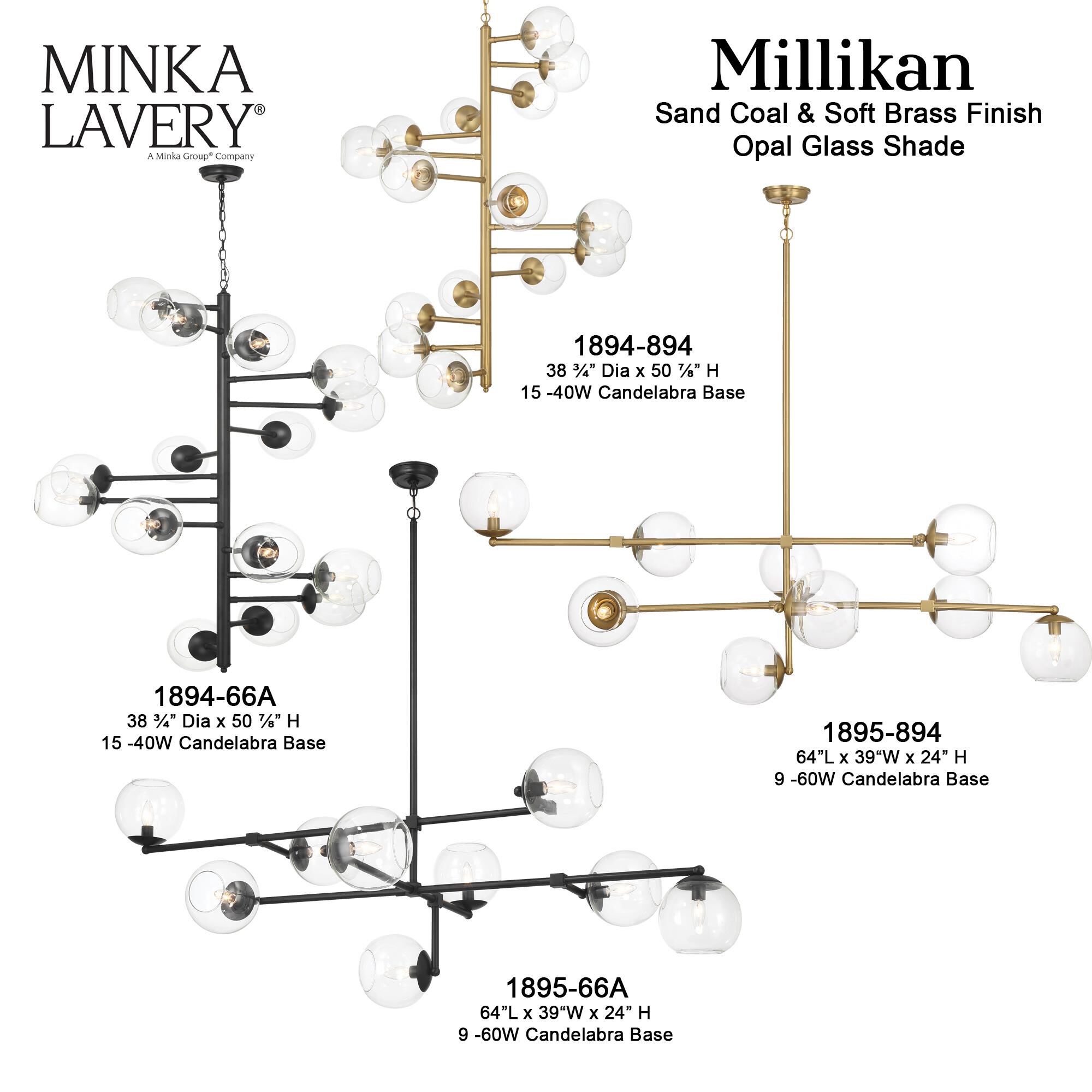 Millikan 51 Inch Multi Light Pendant by Minka Lavery