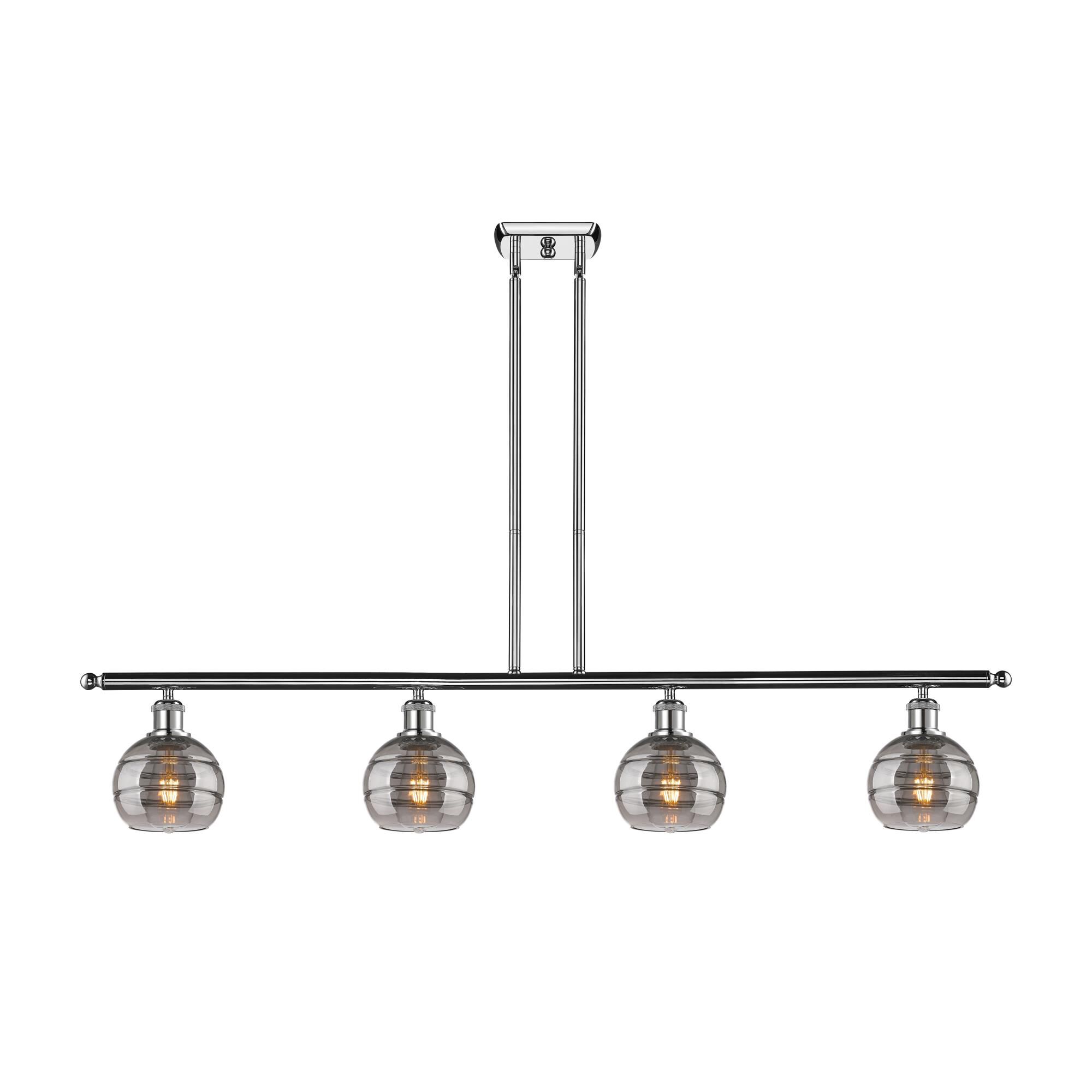 Shown in Polished Chrome finish and Light Smoke glass