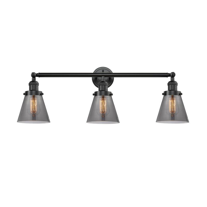 Bruno Marashlian Small Cone 30 Inch 3 Light Bath Vanity Light by Innovations Lighting