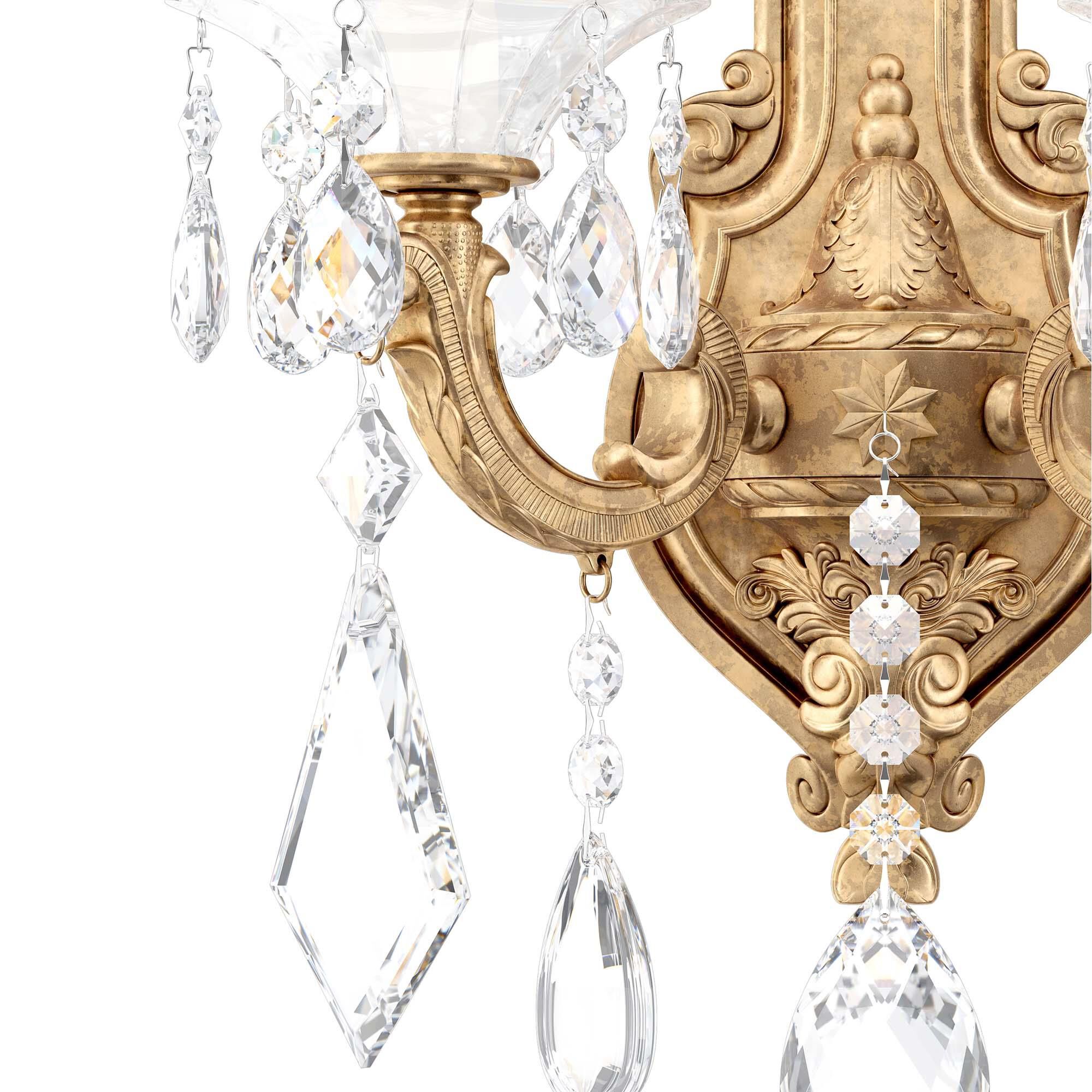 Shown in French Gold finish and Clear Heritage crystal