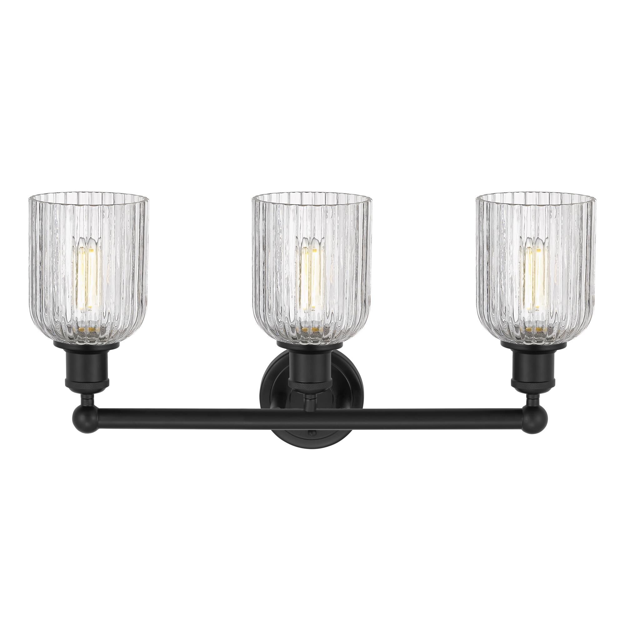Shown in Matte Black finish and Clear glass