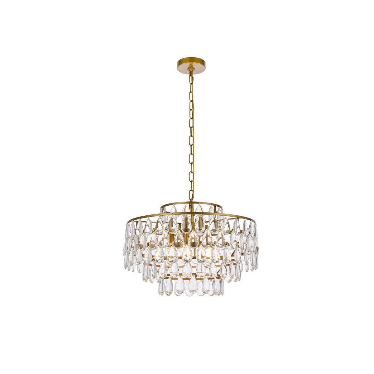 Mila 20 Inch 5 Light Mini Chandelier by Elegant Lighting