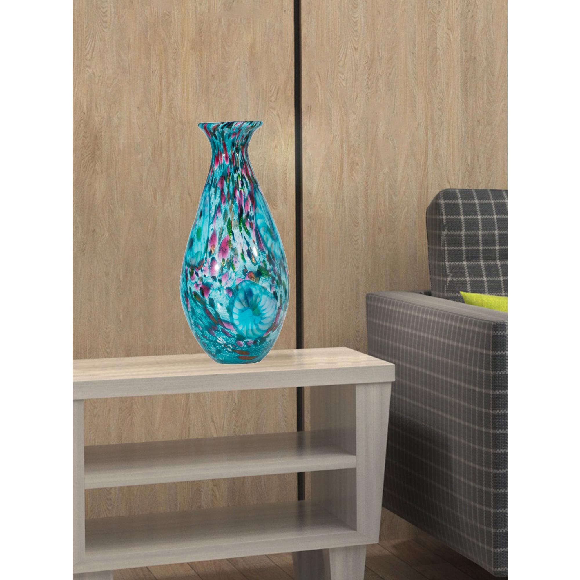 Leona Hand Blown Art Glass Vase Vase-Urn by Dale Tiffany