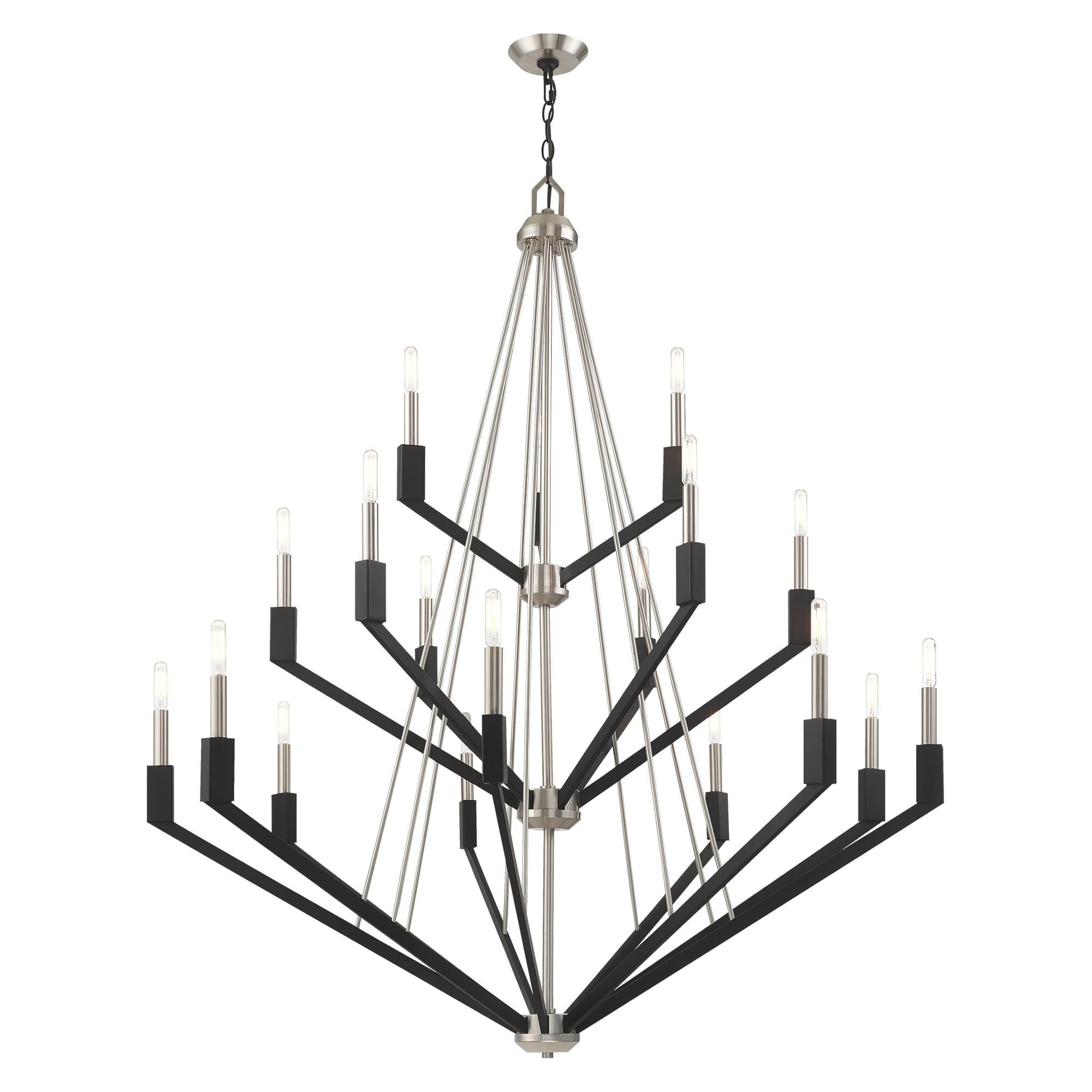 Shown in Brushed Nickel and Black finish