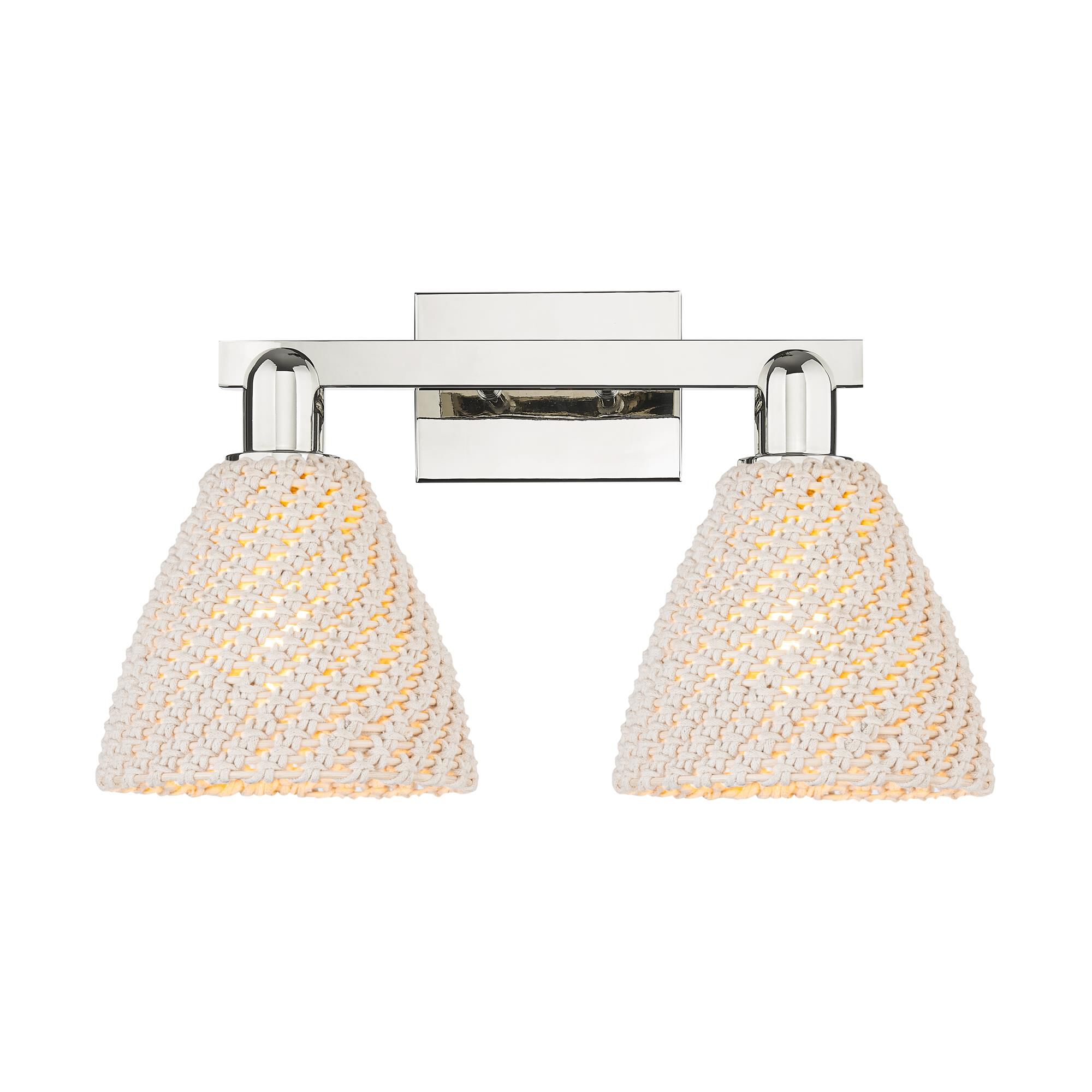 Shown in Polished Nickel finish and Natural shade