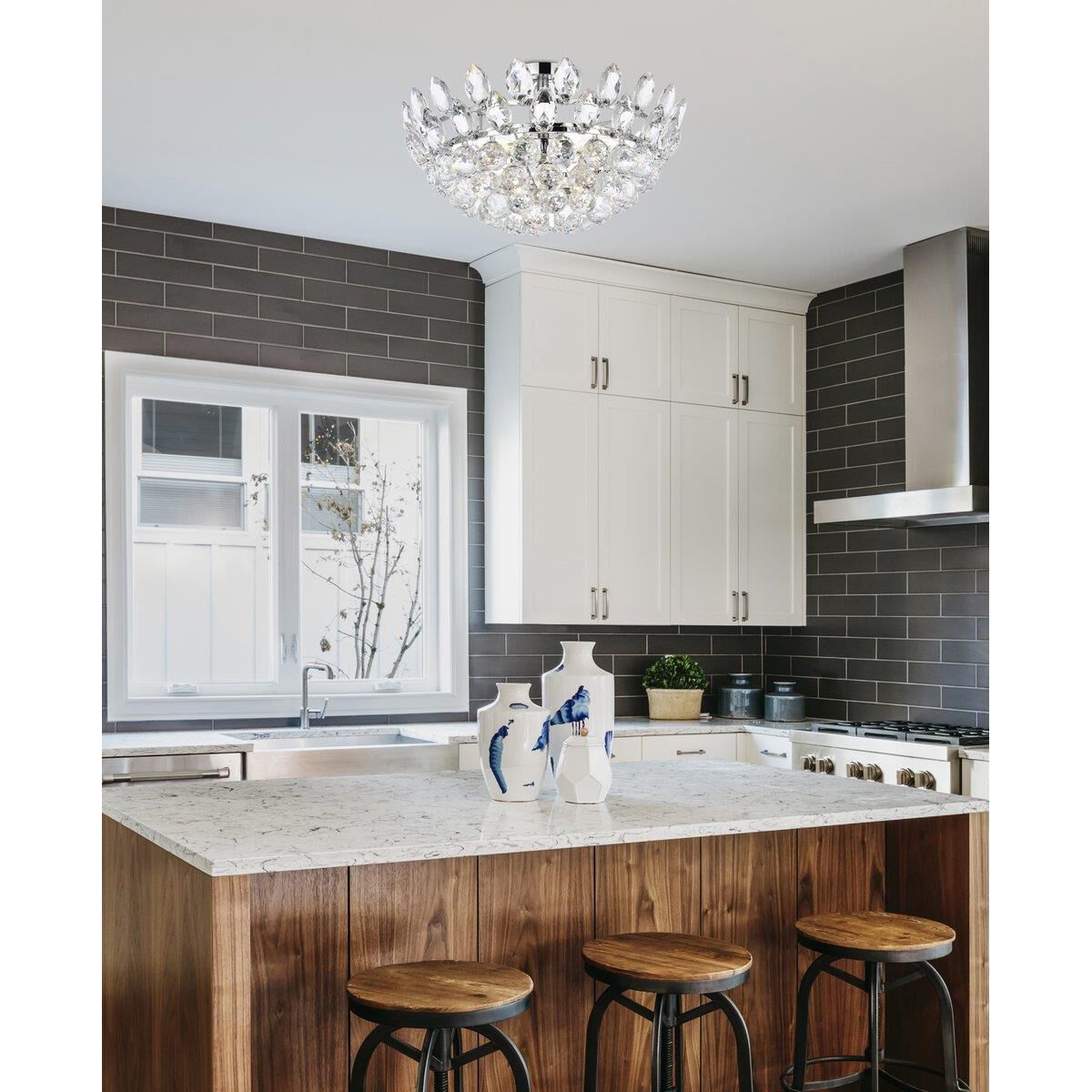 Shown in Chrome finish and Royal Cut Clear crystal